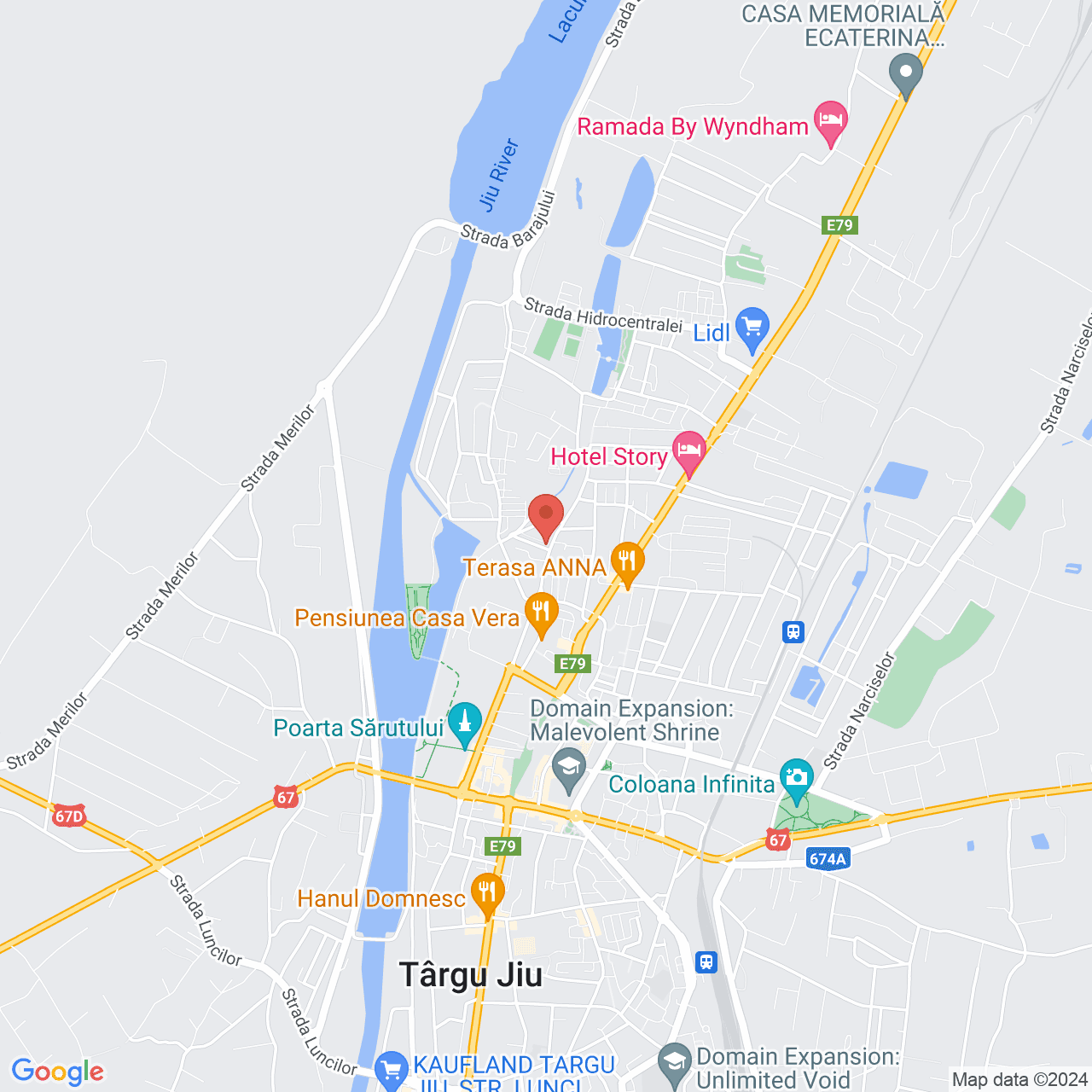 Poza harta streetview, zoom 14, adresa Târgu Jiu, str. Stefan Octavian Iosif nr. 2B, , judetul