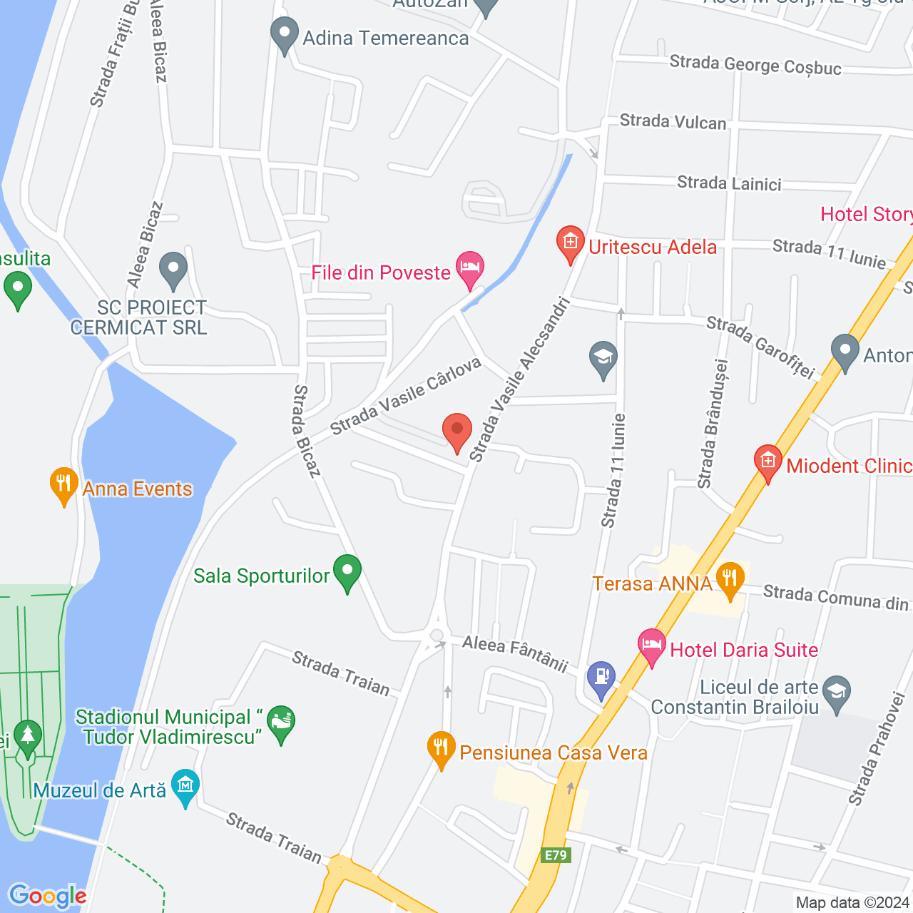 Poza harta streetview, zoom 16, adresa Târgu Jiu, str. Stefan Octavian Iosif nr. 2B, , judetul