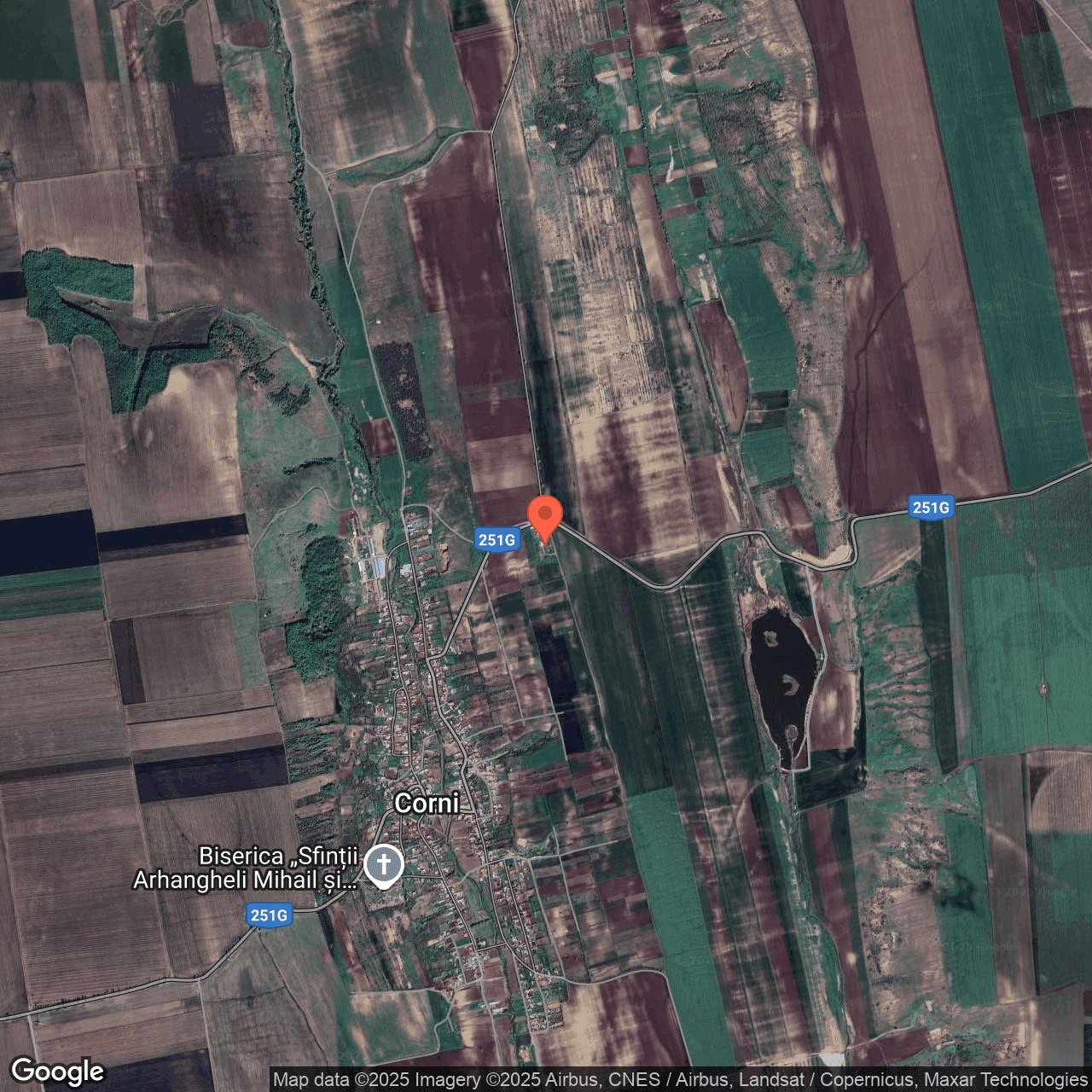 Poza harta hybrid, zoom 14, adresa Corni Galati, , judetul