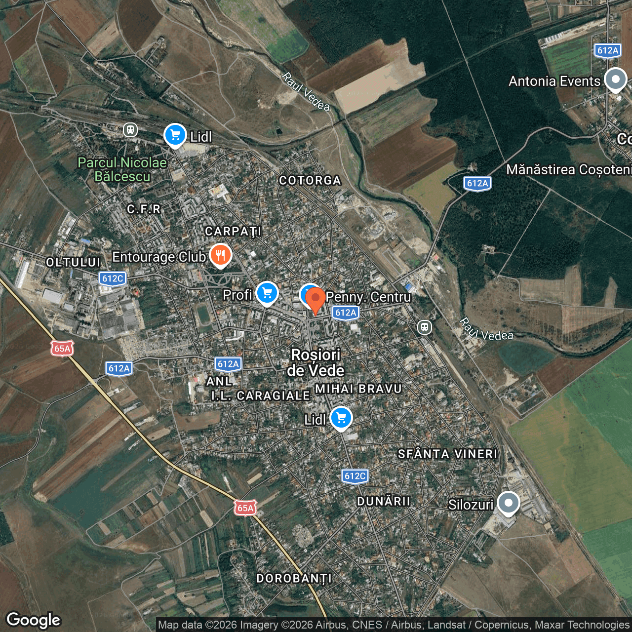 Poza harta hybrid, zoom 14, adresa Rosiorii de Vede Strada Marasesti, 9-11, , judetul