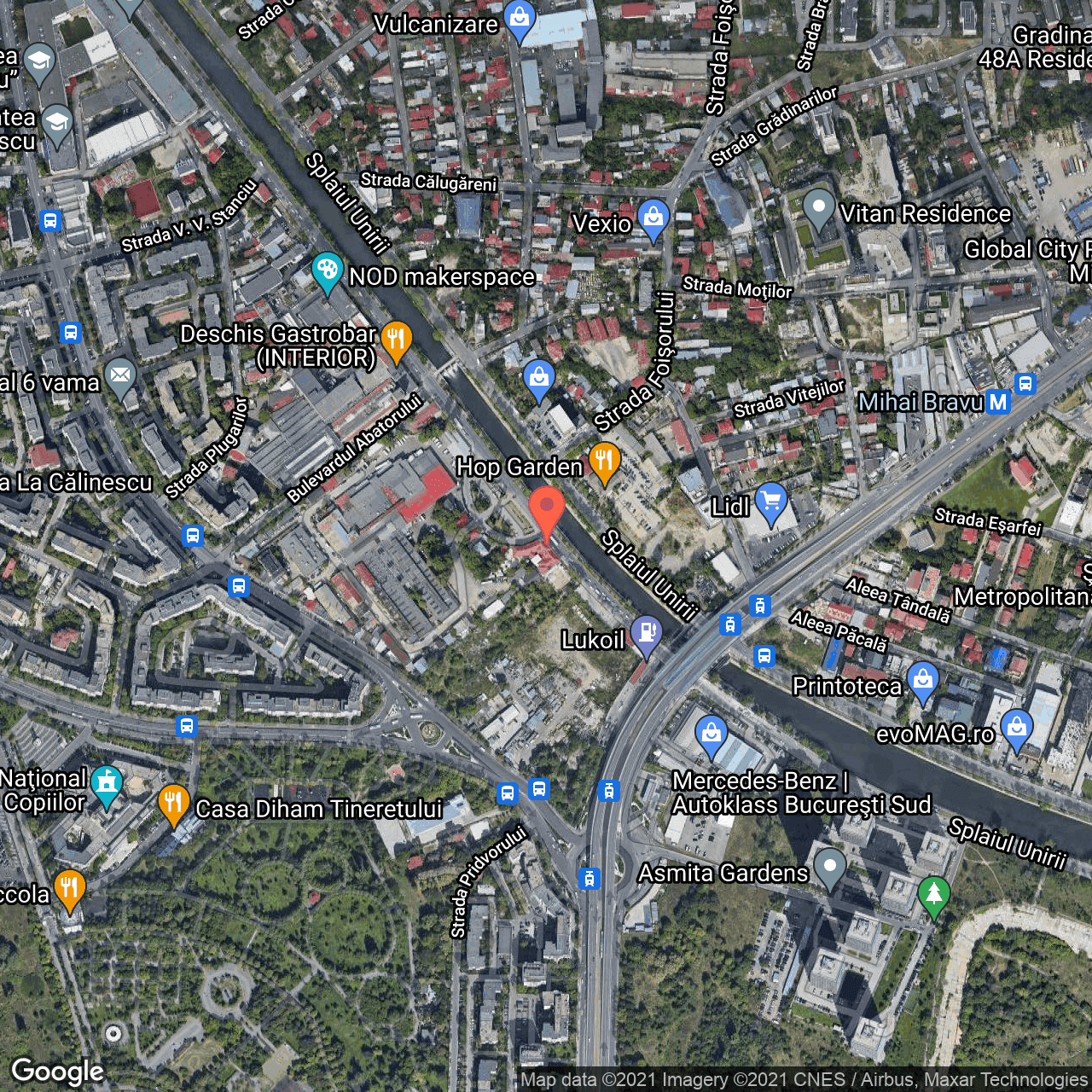 Poza harta hybrid, zoom 16, adresa Splaiul Unirii 162, Bucuresti, judetul Bucuresti Ilfov