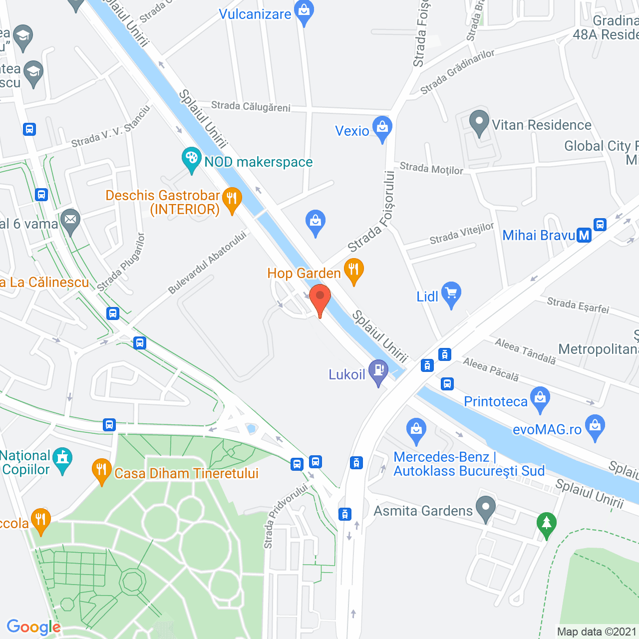 Poza harta streetview, zoom 16, adresa Splaiul Unirii 162, Bucuresti, judetul Bucuresti Ilfov