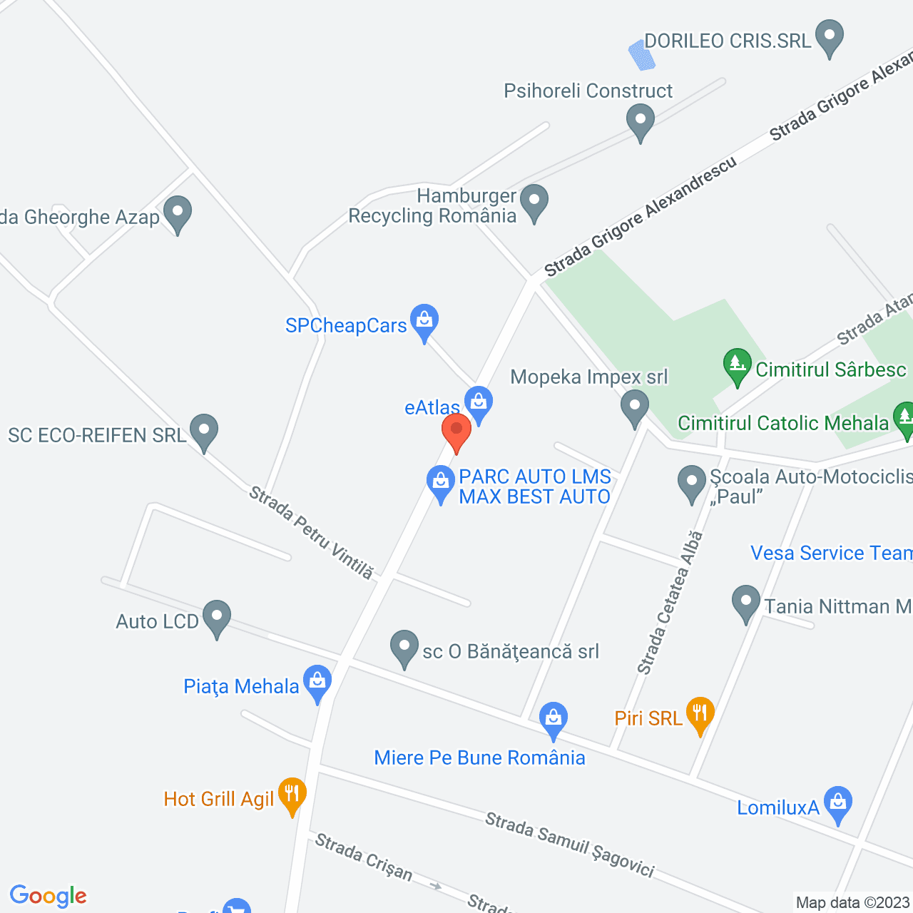 Poza harta streetview, zoom 16, adresa Timișoara , str. Grigore Alexandrescu , nr. 42, , judetul