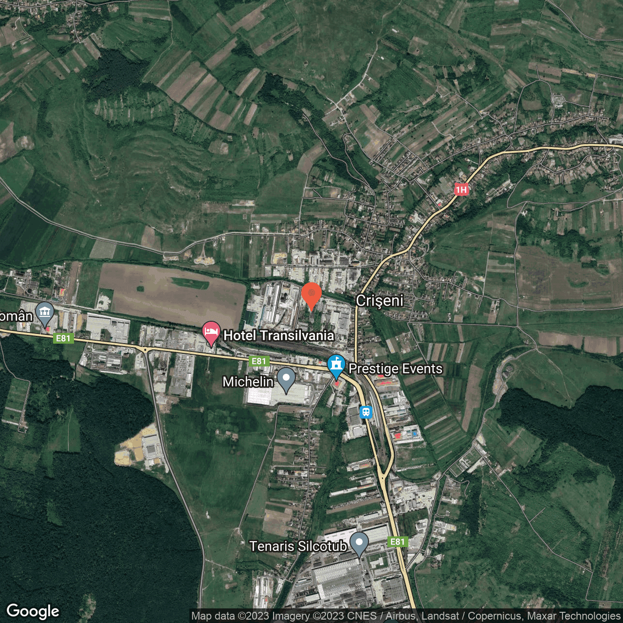 Poza harta hybrid, zoom 14, adresa Criseni, , judetul