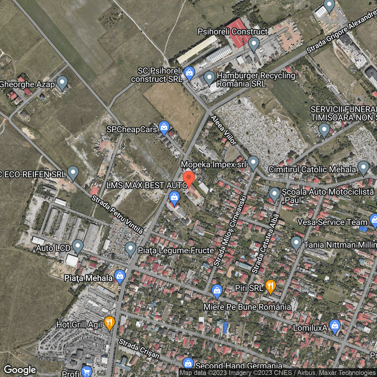 Poza harta hybrid, zoom 16, adresa Timișoara , str. Grigore Alexandrescu , nr. 42, , judetul