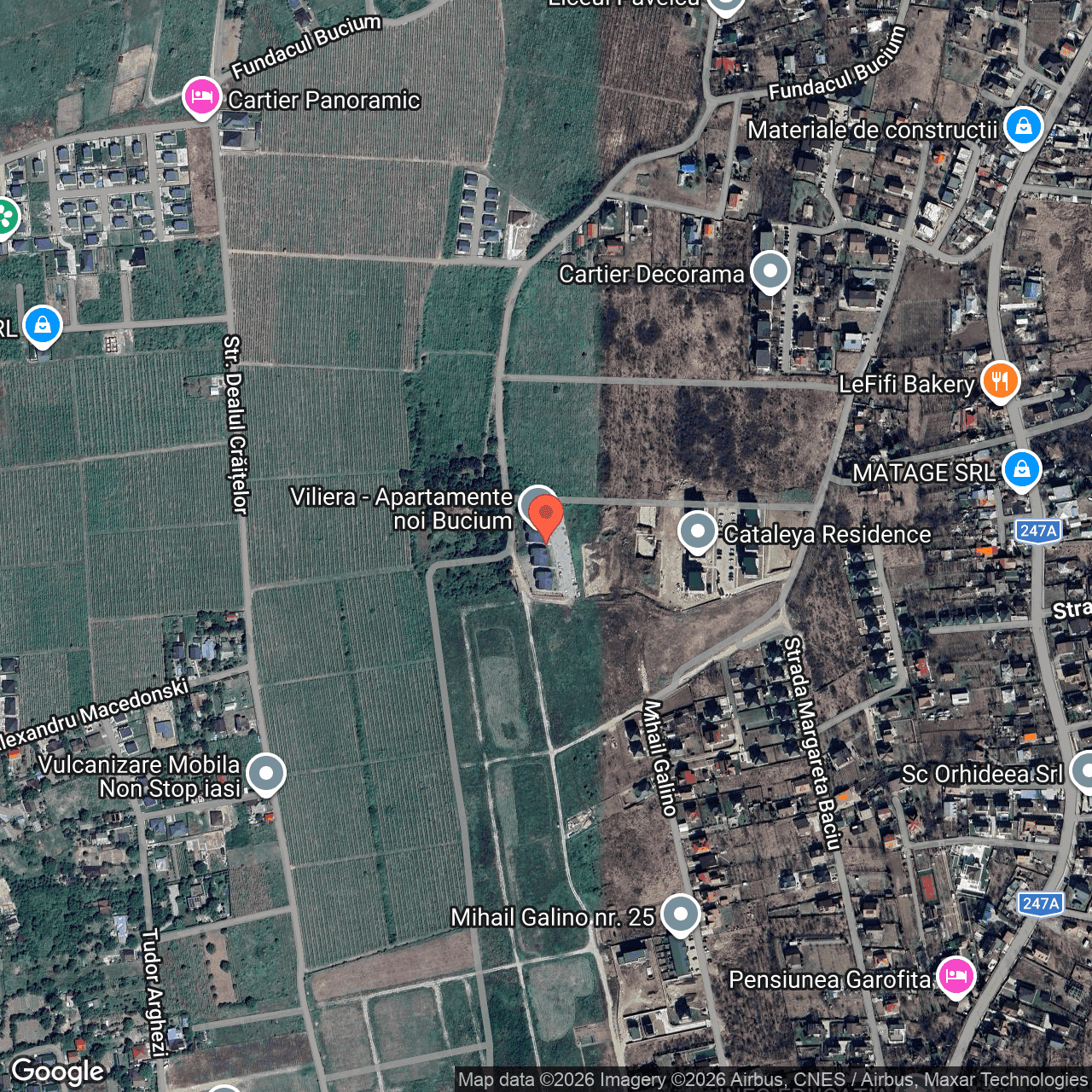 Poza harta hybrid, zoom 16, adresa Iaşi, Fundac Bucium Nr. 85, , judetul