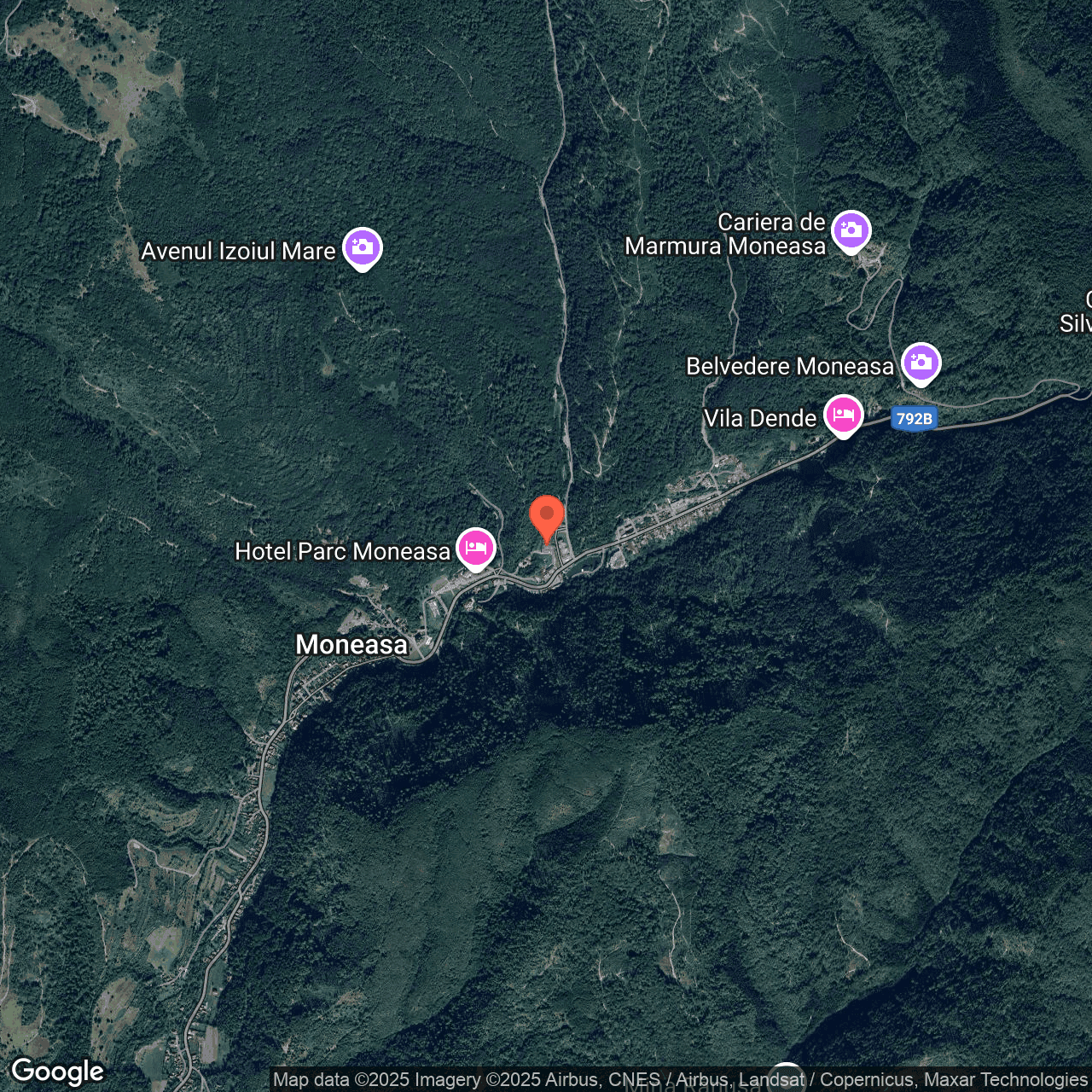 Poza harta hybrid, zoom 14, adresa Moneasa Arad, , judetul