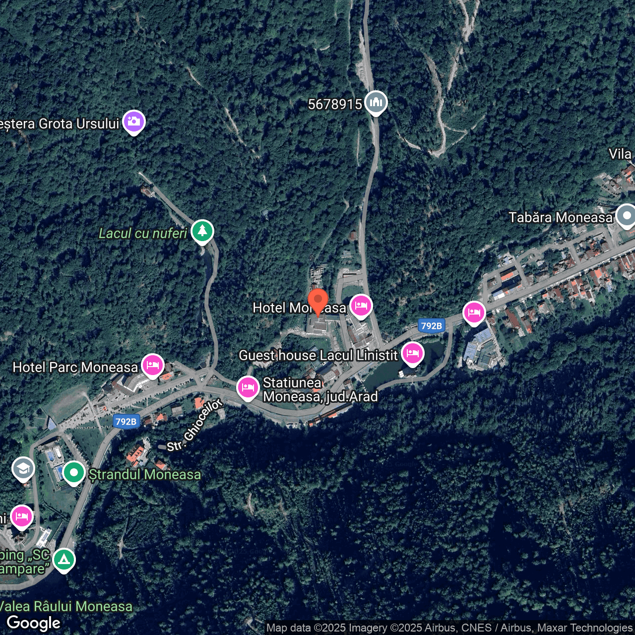Poza harta hybrid, zoom 16, adresa Moneasa Arad, , judetul