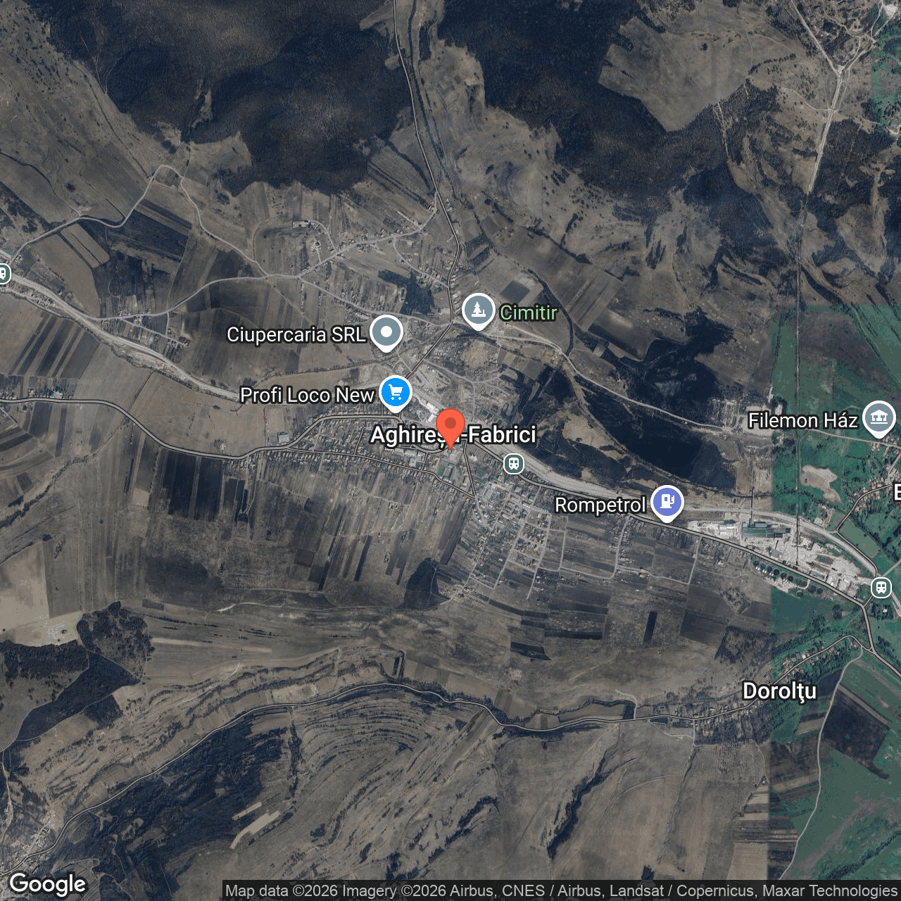 Poza harta hybrid, zoom 14, adresa Aghiresu Cluj, , judetul
