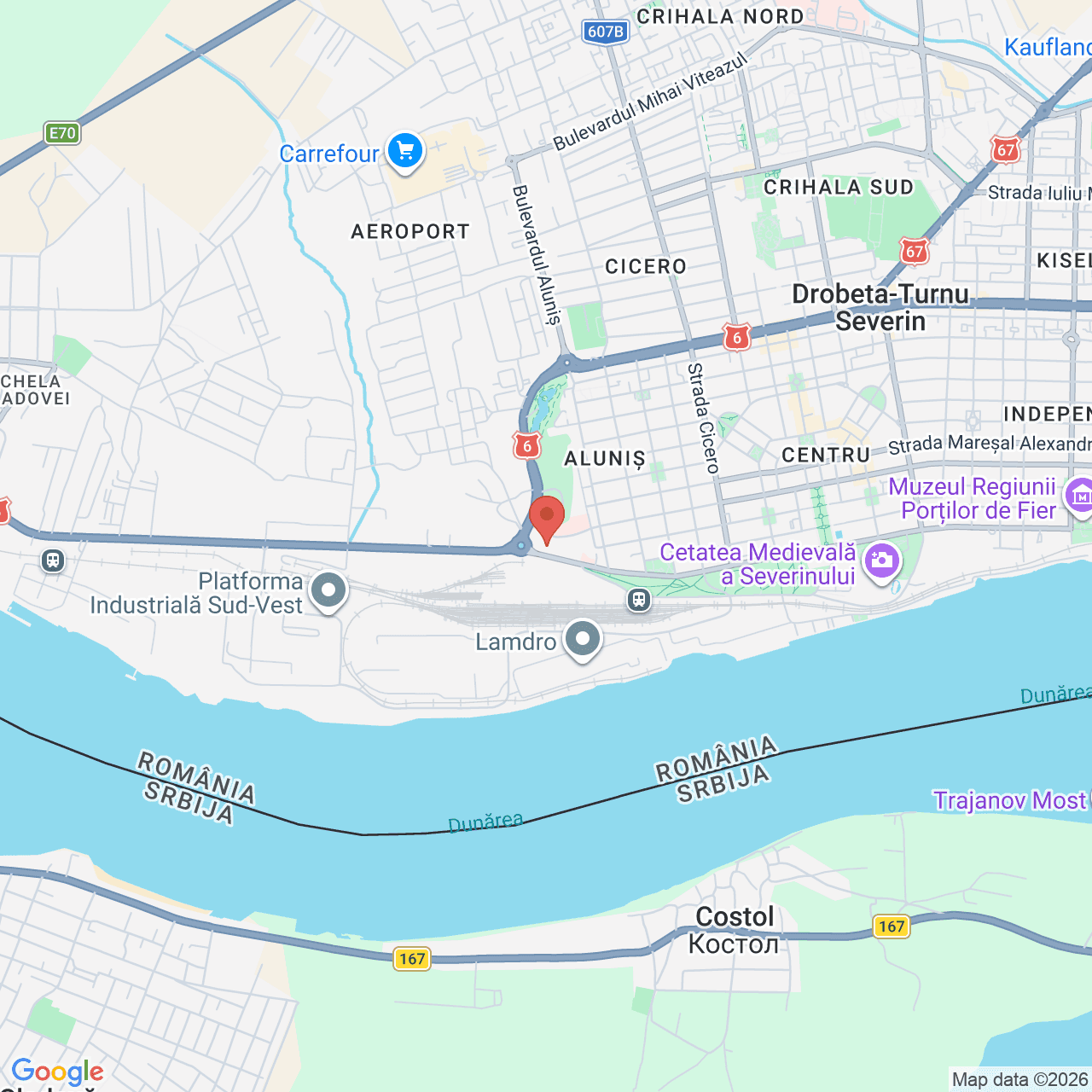 Poza harta streetview, zoom 14, adresa Bulevardul Carol I, nr. 1A Drobeta Turnu Severin, , judetul