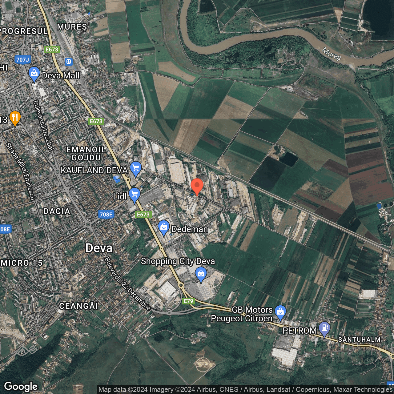 Poza harta hybrid, zoom 14, adresa Deva, Strada Depozitelor, nr. 6, , judetul