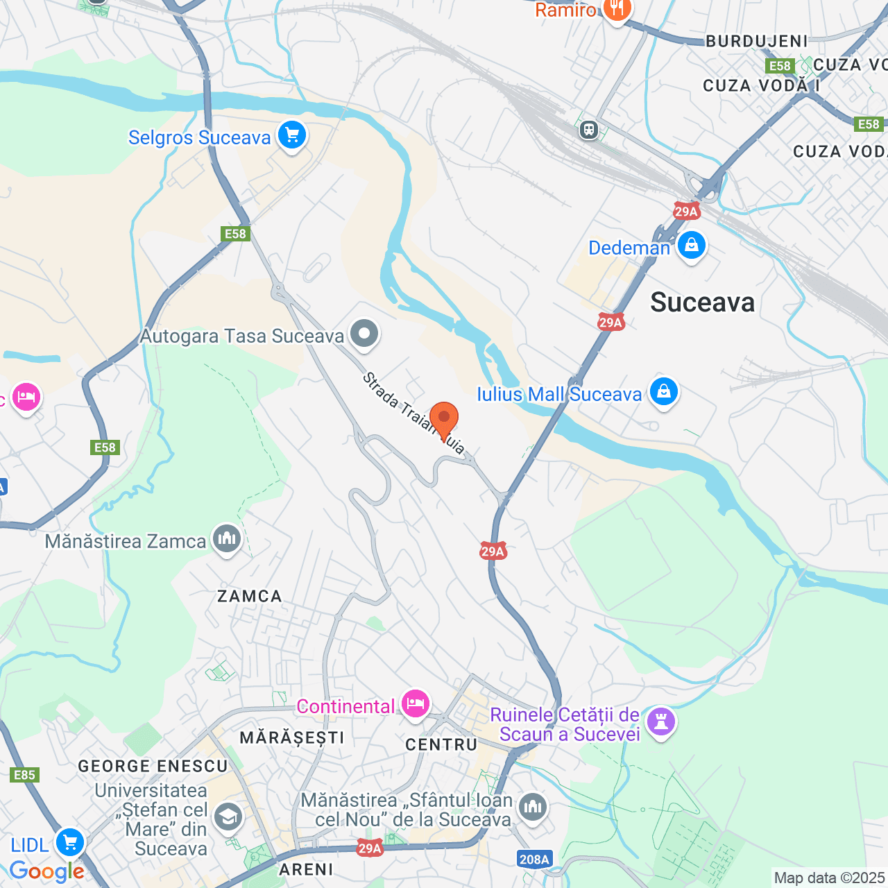 Poza harta streetview, zoom 14, adresa Suceava, str. Traian Vuia, nr. 10C, , judetul