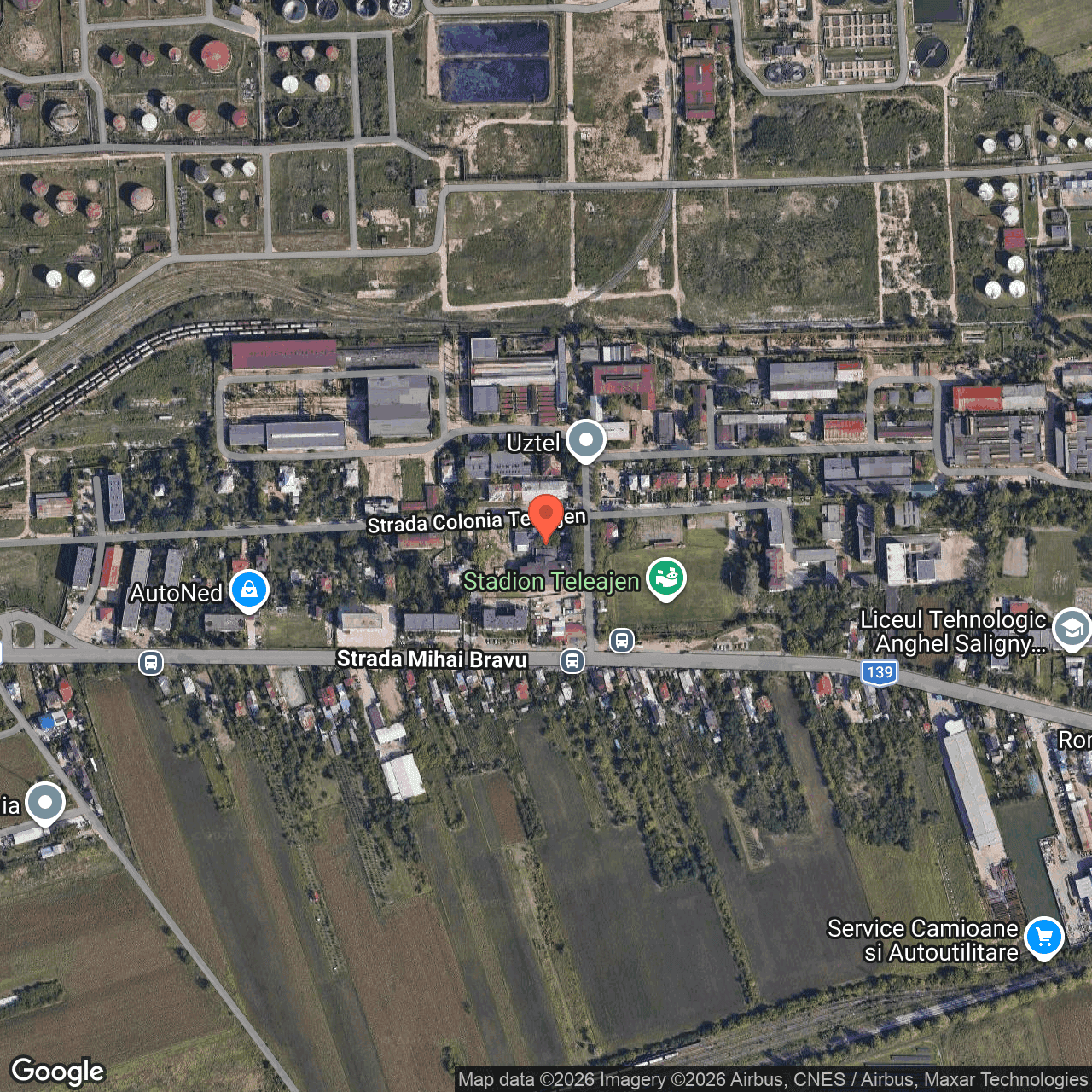 Poza harta hybrid, zoom 16, adresa Ploiesti, Str. Mihai Bravu, Nr. 243, , judetul