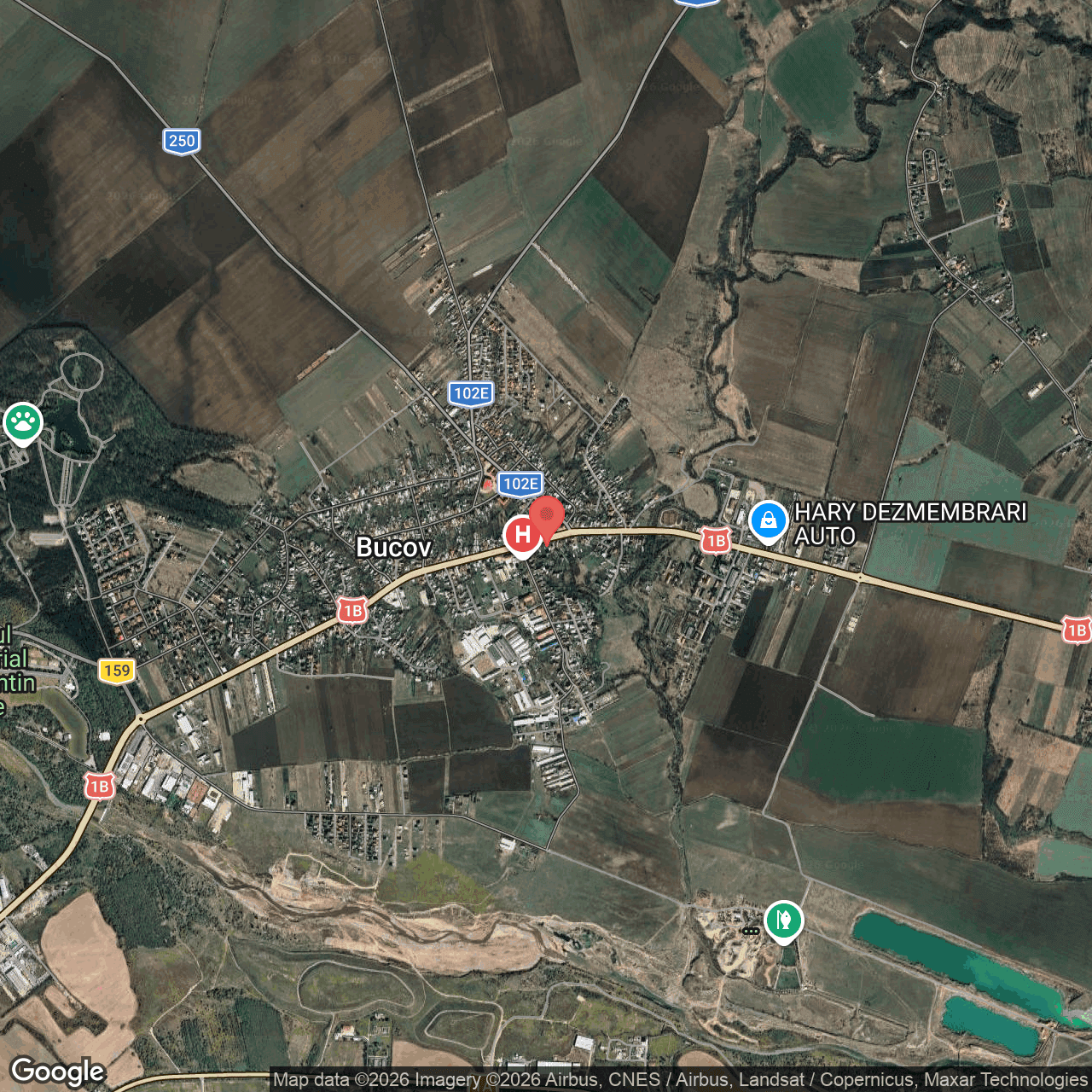 Poza harta hybrid, zoom 14, adresa Bucov, str. Mihai Viteazul, nr. 128-128A, , judetul