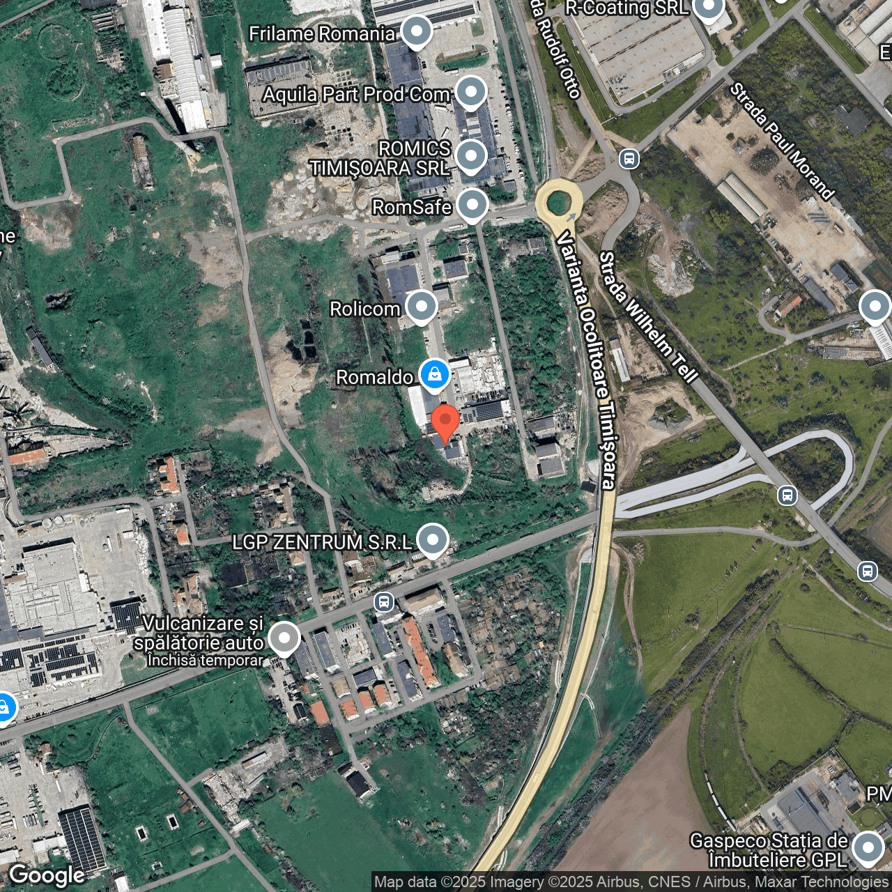 Poza harta hybrid, zoom 16, adresa Timișoara, str. Wilhelm Tell, nr. 35, , judetul