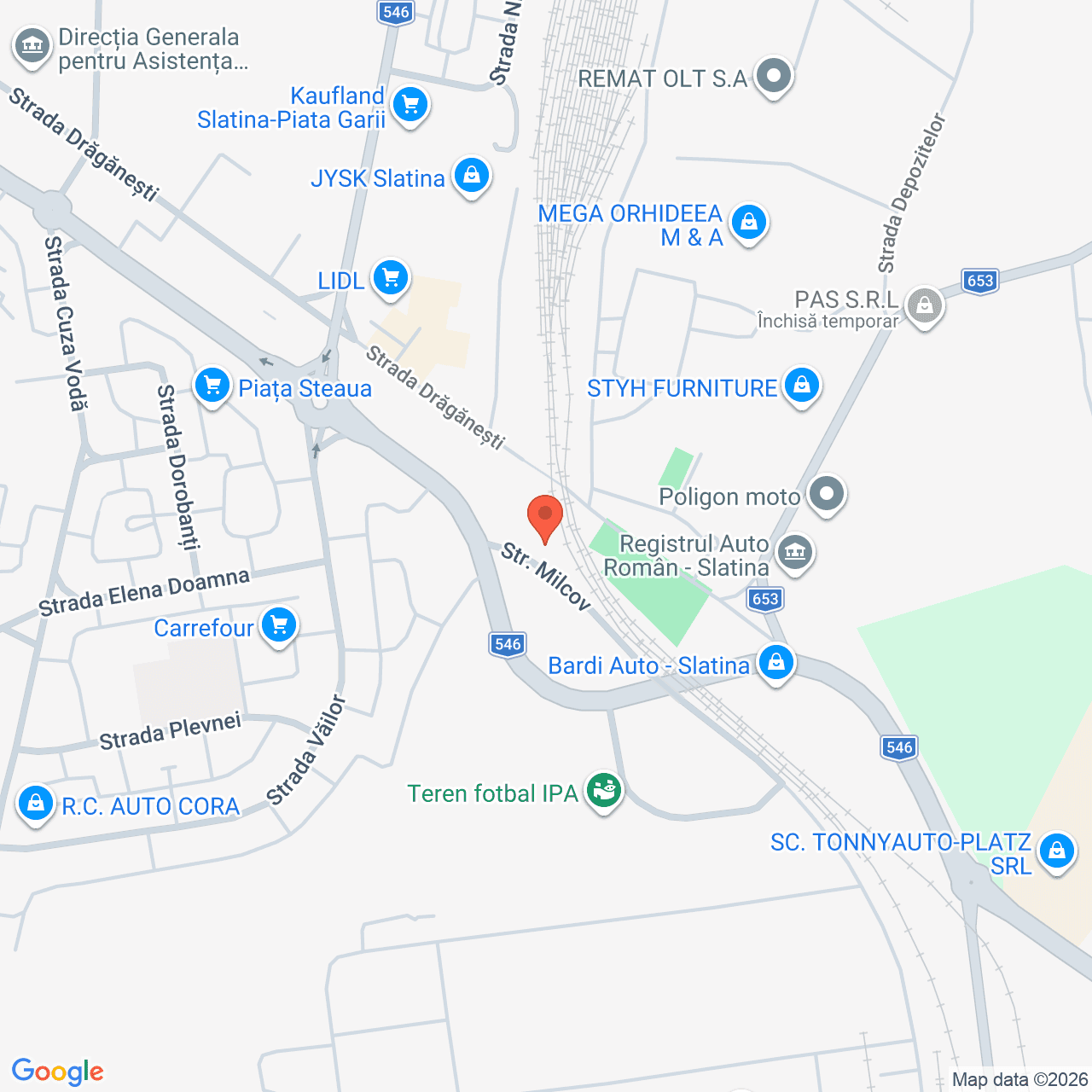 Poza harta streetview, zoom 16, adresa Slatina, str. Ecaterina Teodoroiu, nr. 27B, , judetul