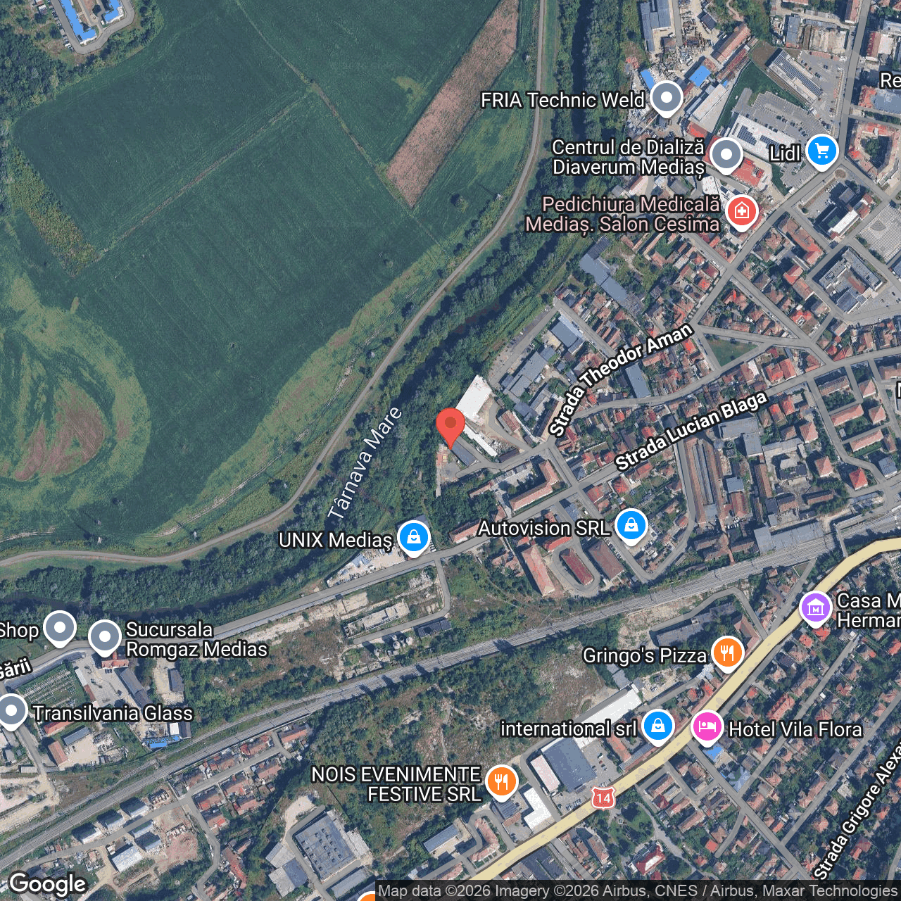 Poza harta hybrid, zoom 16, adresa Medias Sibiu, , judetul