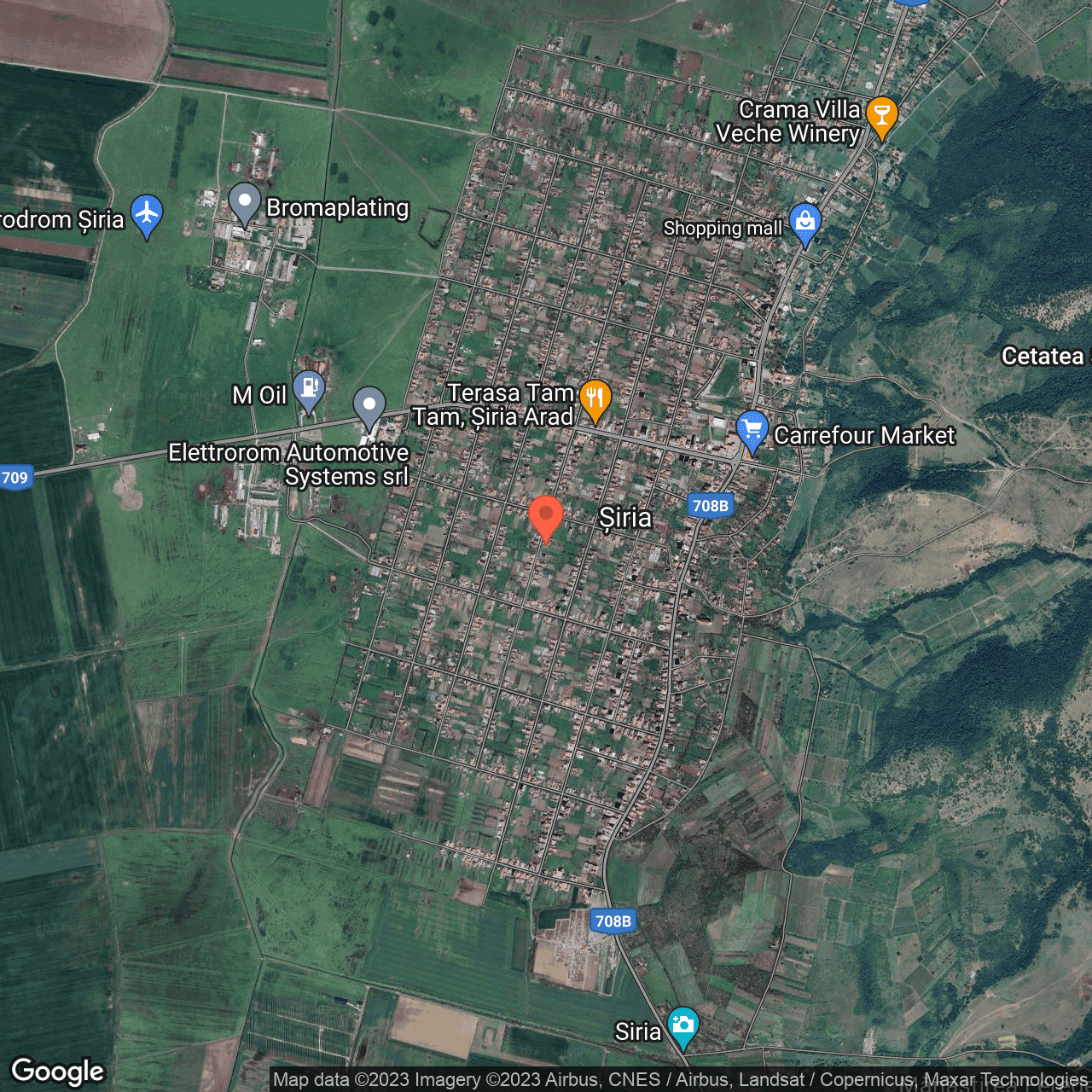 Poza harta hybrid, zoom 14, adresa Siria Arad, , judetul