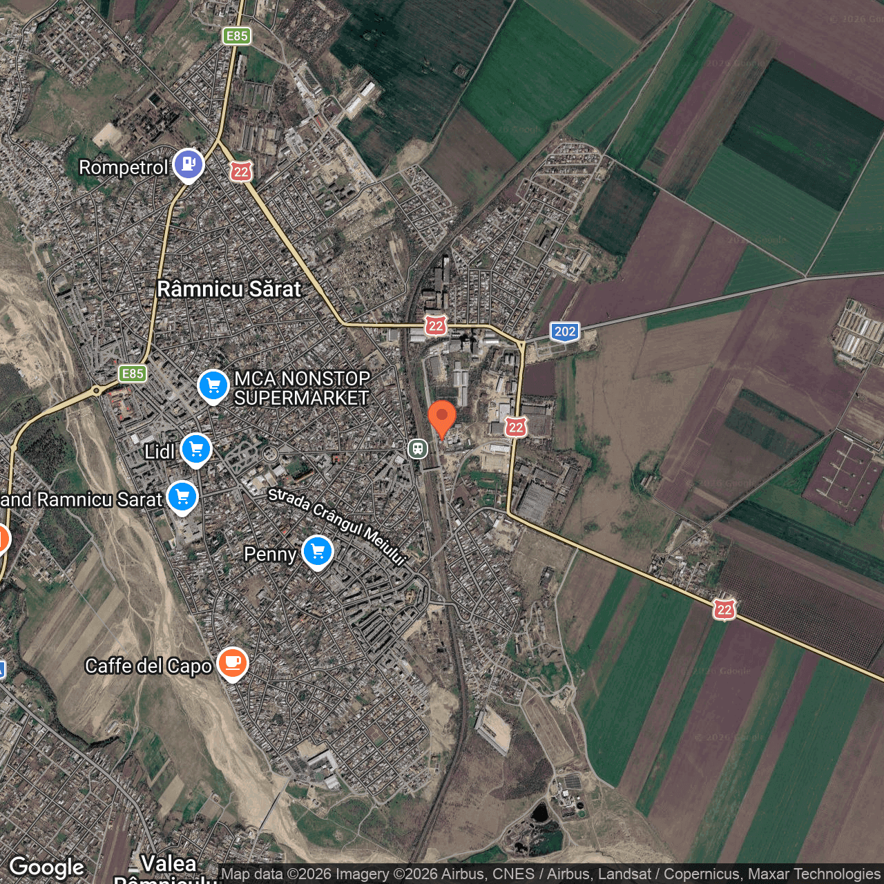 Poza harta hybrid, zoom 14, adresa Ramnicu Sarat, str. Armoniei, nr.64, jud. Buzau, , judetul