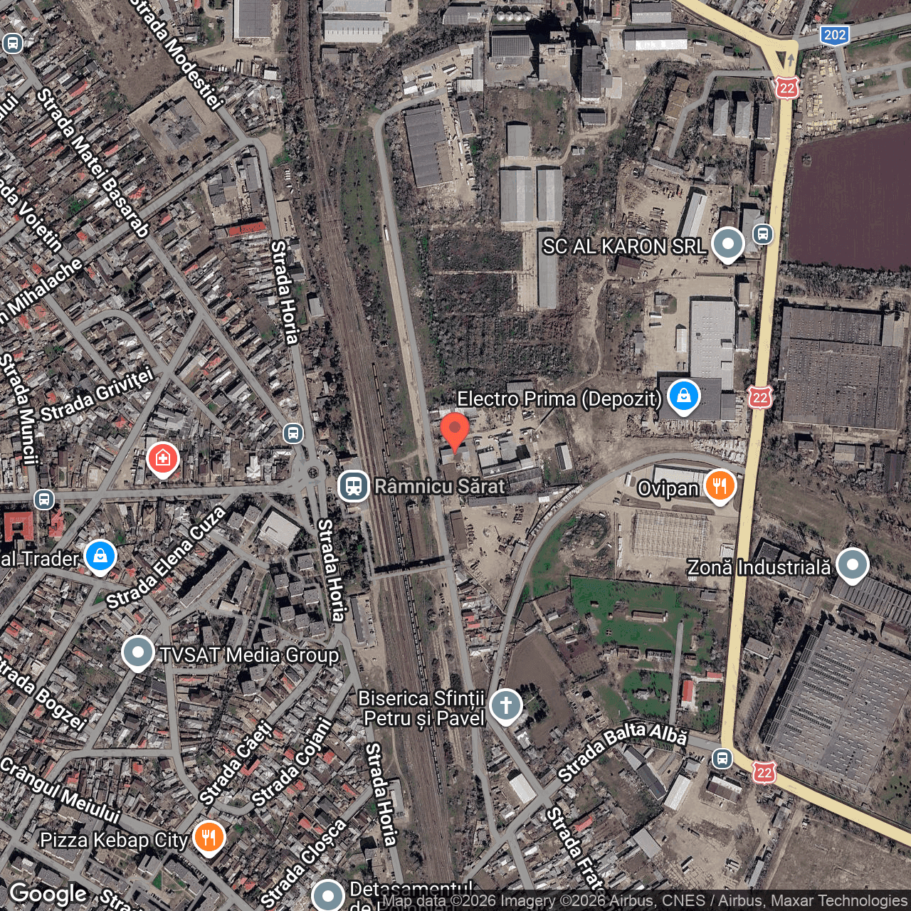 Poza harta hybrid, zoom 16, adresa Ramnicu Sarat, str. Armoniei, nr.64, jud. Buzau, , judetul