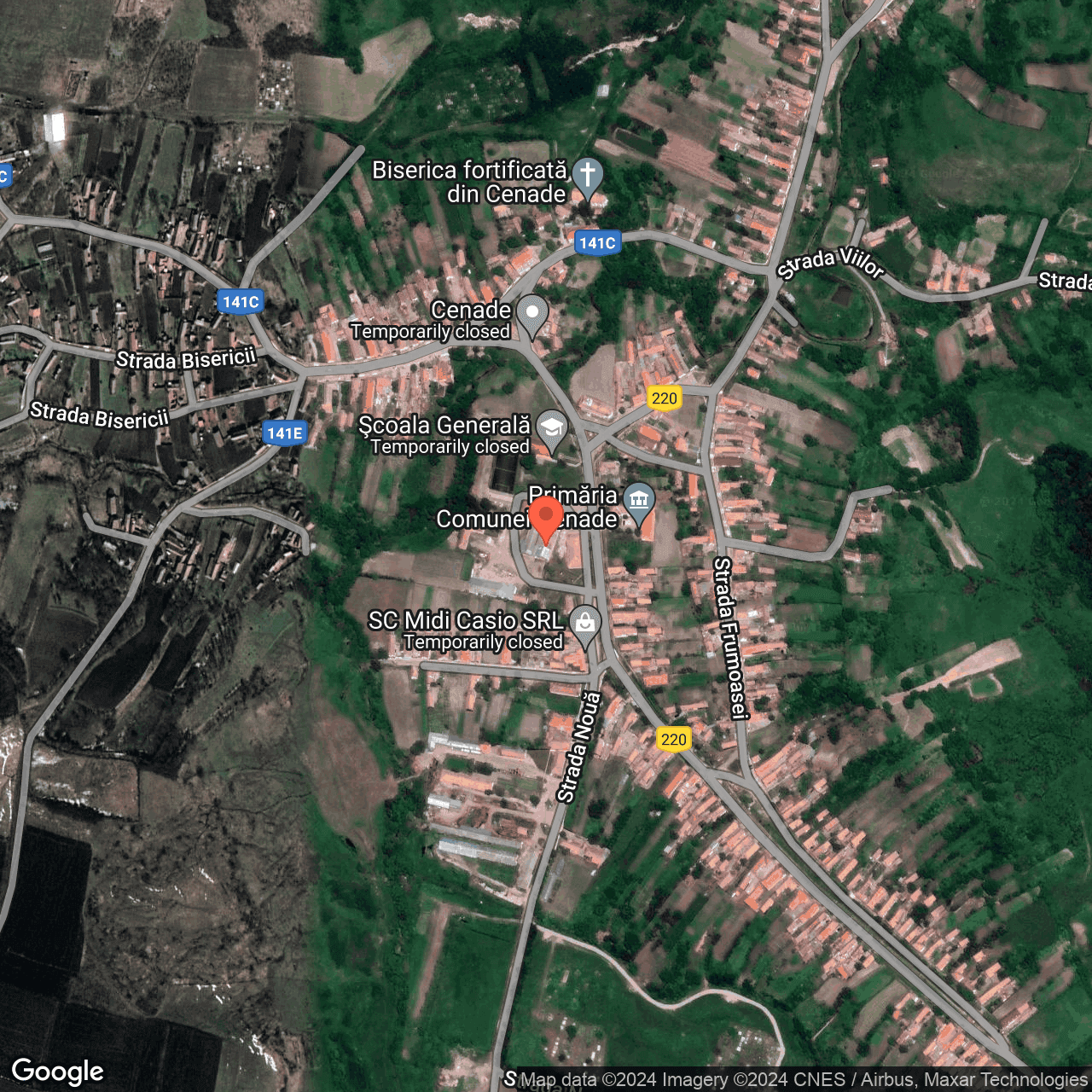 Poza harta hybrid, zoom 16, adresa Cenade Alba, , judetul