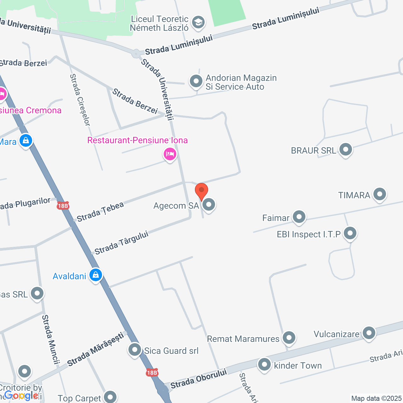 Poza harta streetview, zoom 16, adresa strada Universității, Baia Mare, , judetul