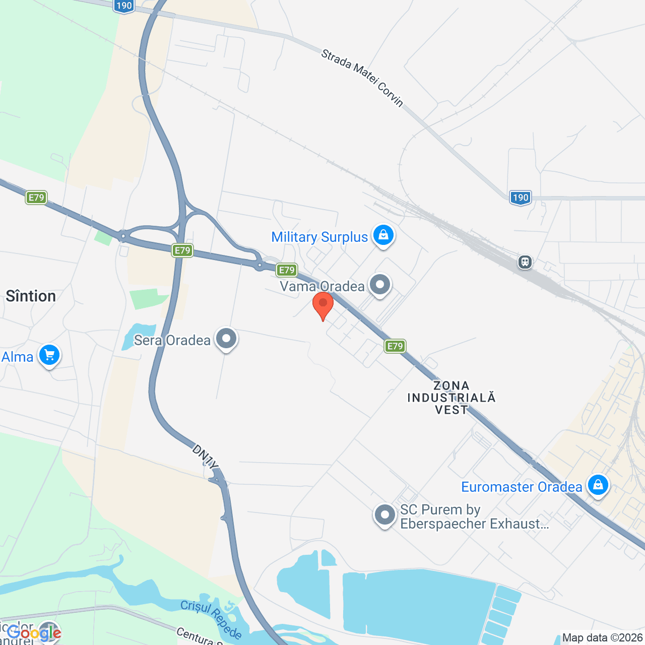 Poza harta streetview, zoom 14, adresa Oradea, Calea Borșului Nr. 38k, Jud. Bihor, , judetul
