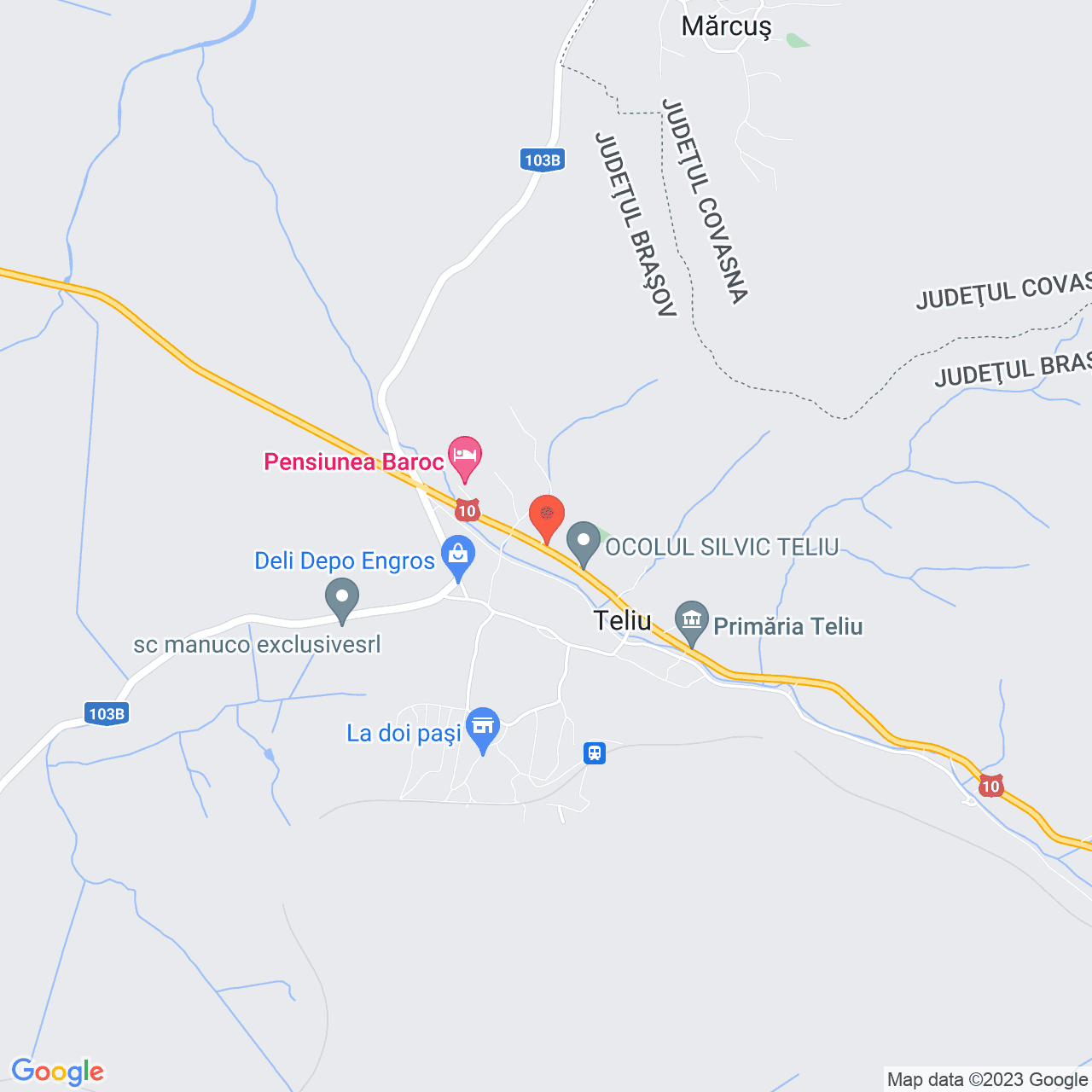 Poza harta streetview, zoom 14, adresa Teliu, str. Tudor Vladimirescu, nr. 531, , judetul