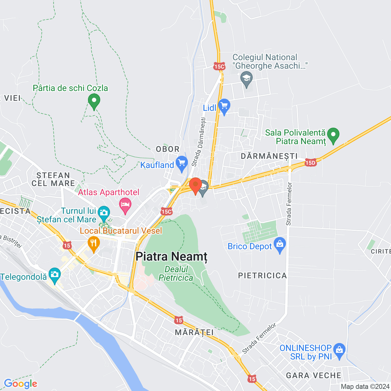 Poza harta streetview, zoom 14, adresa Piatra Neamt, Al. Tiparului nr.9A, , judetul