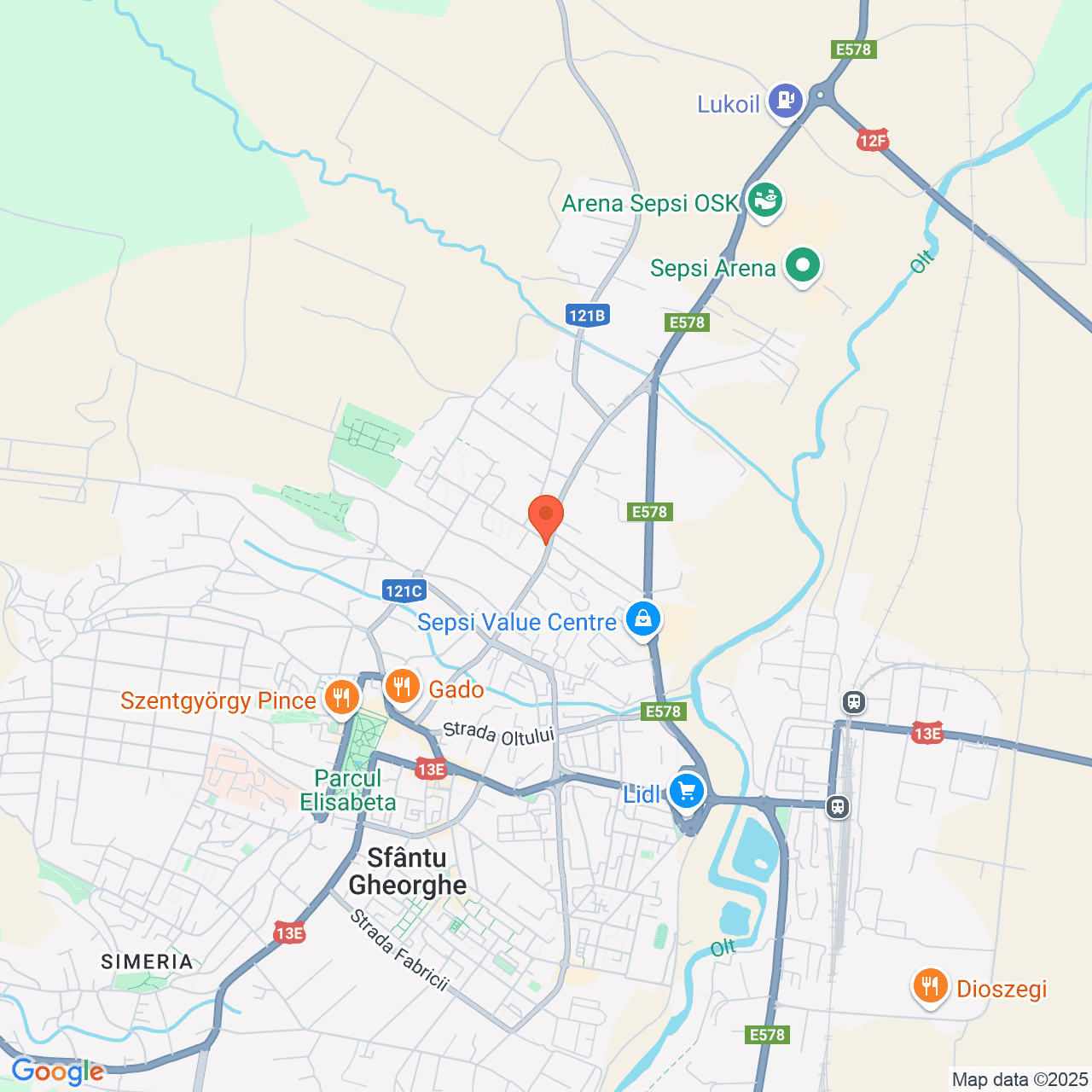 Poza harta streetview, zoom 14, adresa Covasna, Sfantu GheorgheStr. Ciucului Nr. 89, , judetul