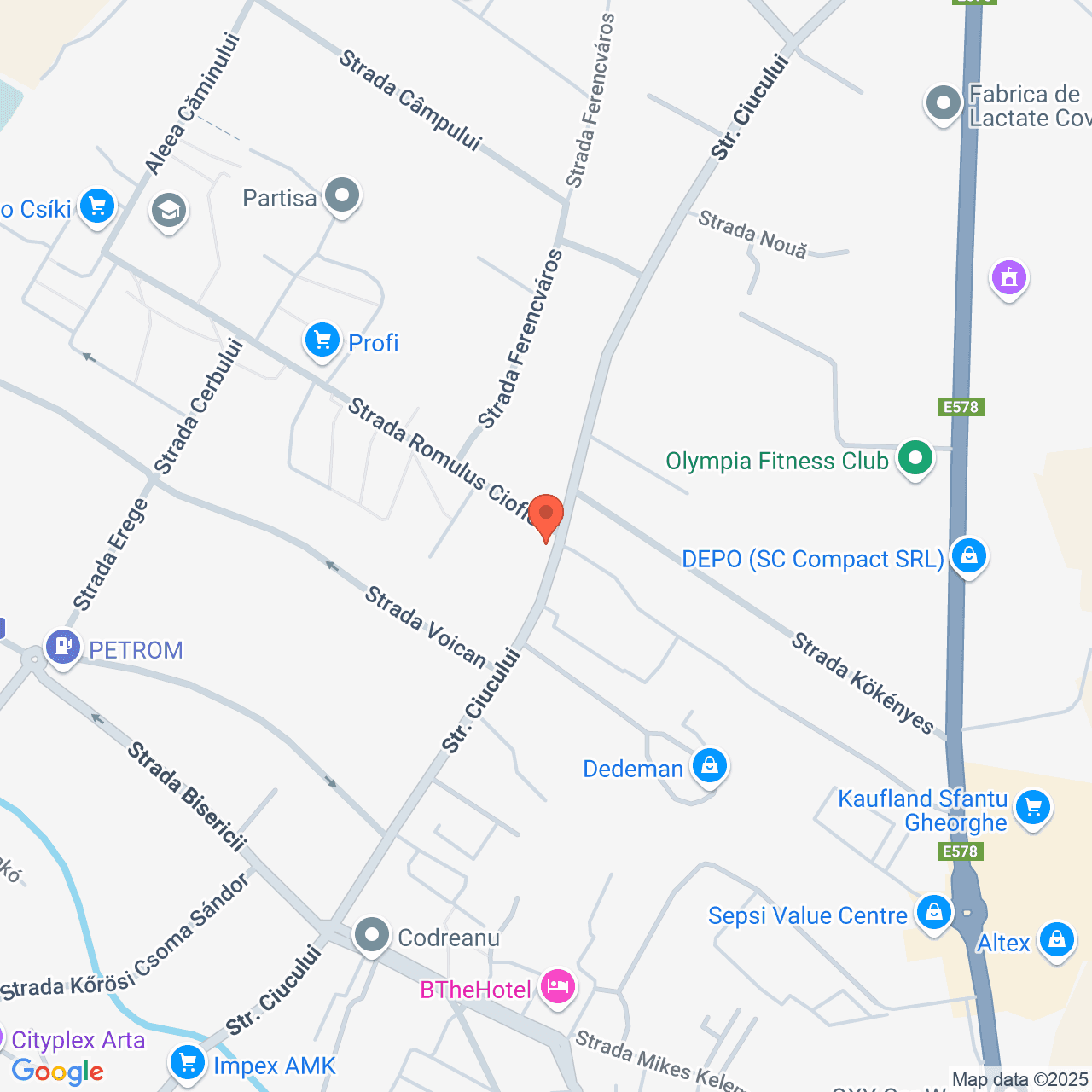 Poza harta streetview, zoom 16, adresa Covasna, Sfantu GheorgheStr. Ciucului Nr. 89, , judetul