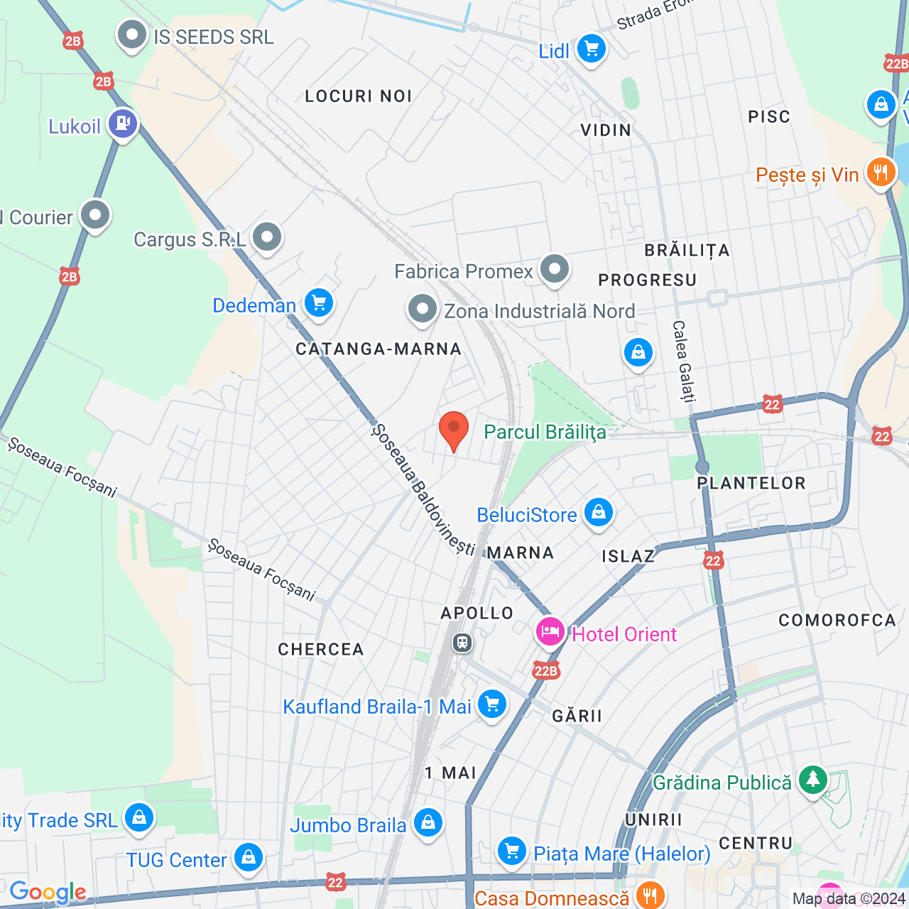 Poza harta streetview, zoom 14, adresa Braila, Str Olteniei, Nr.1, , judetul