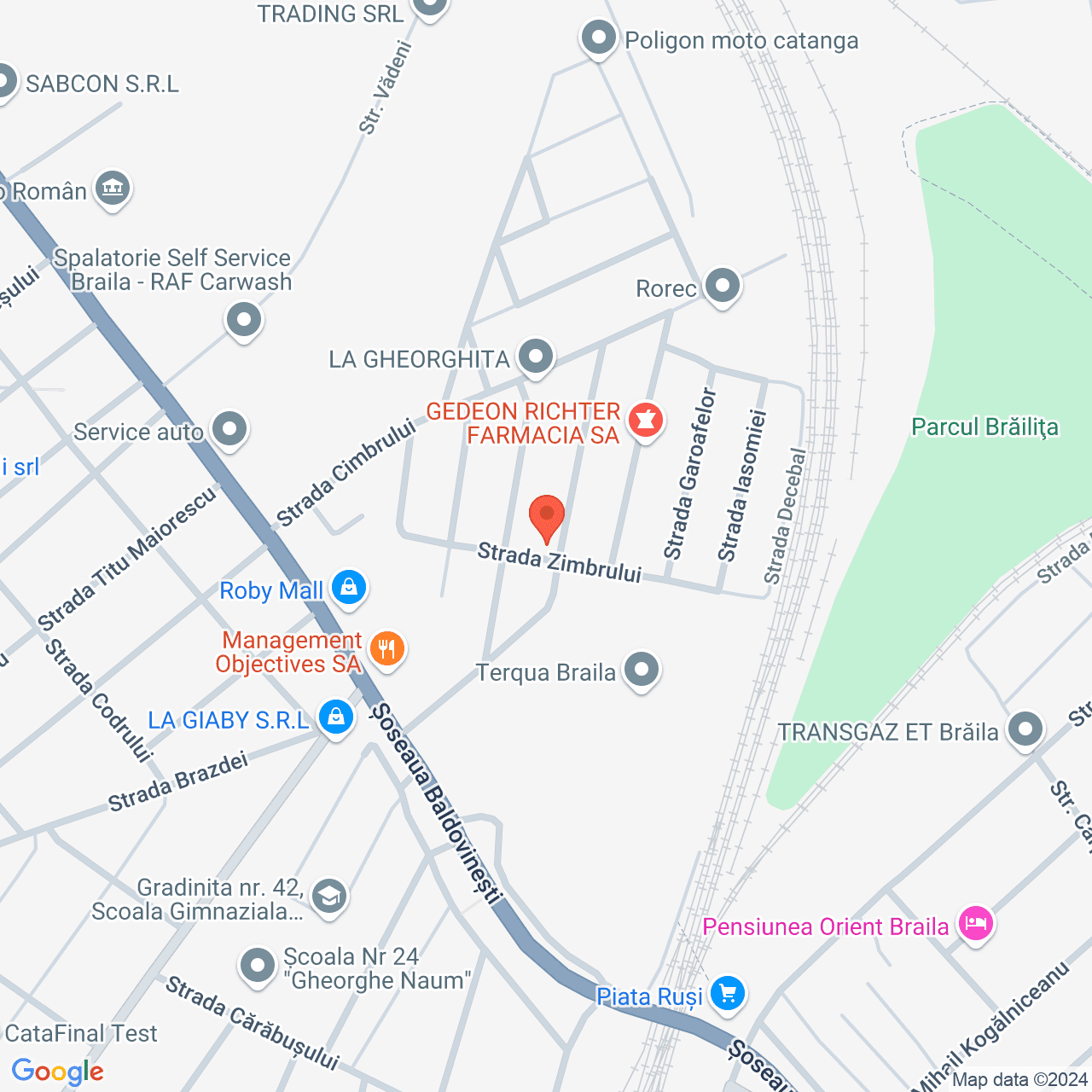 Poza harta streetview, zoom 16, adresa Braila, Str Olteniei, Nr.1, , judetul