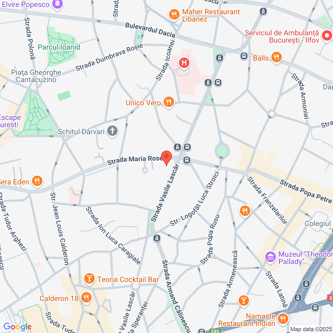 Poza harta streetview, zoom 16, adresa București Str. Vasile Lascăr Nr. 55, , judetul