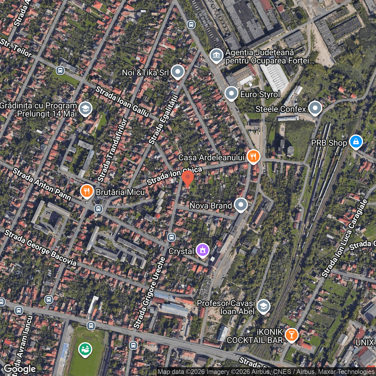 Poza harta hybrid, zoom 16, adresa Satu Mare, strada Grigore Ureche, nr. 71, , judetul