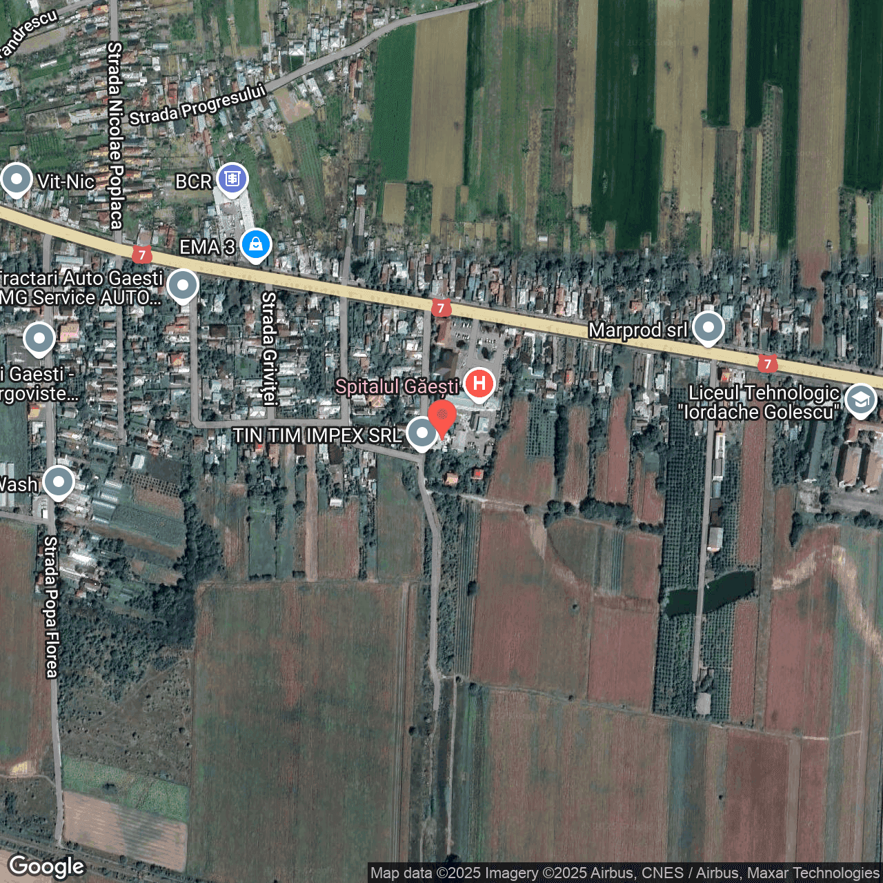 Poza harta hybrid, zoom 16, adresa Gaesti, str. Robanesti, nr. 3, , judetul