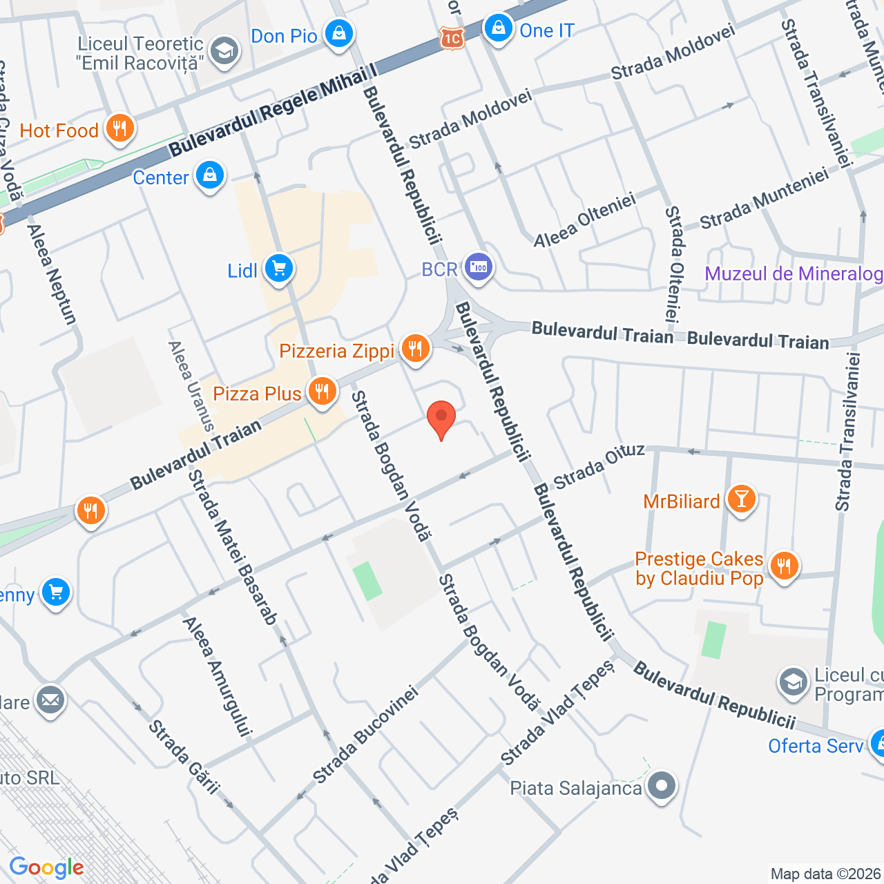 Poza harta streetview, zoom 16, adresa Baia Mare, B-dul Traian nr. 11A, , judetul