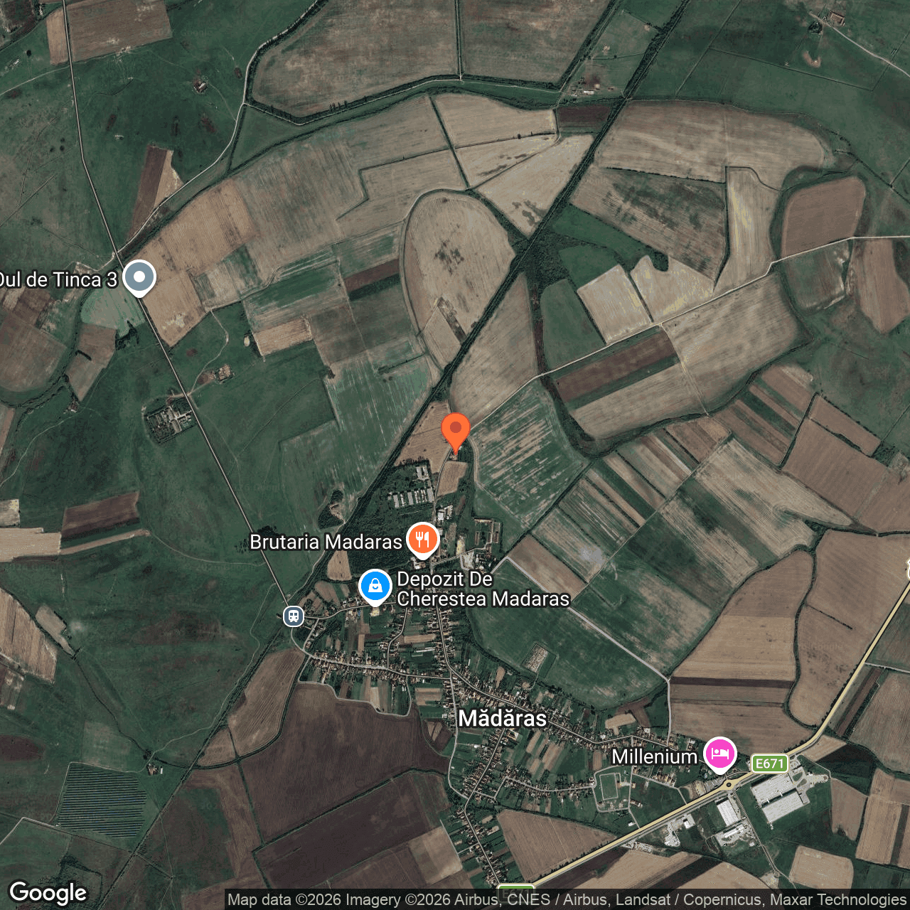 Poza harta hybrid, zoom 14, adresa Madaras, jud. Bihor, , judetul