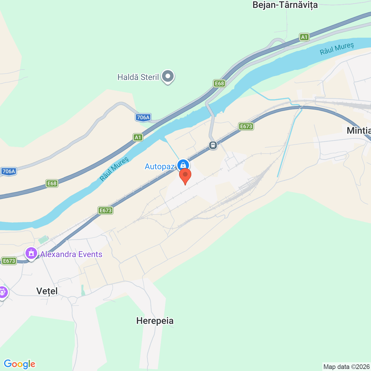Poza harta streetview, zoom 14, adresa Vetel Hunedoara, , judetul