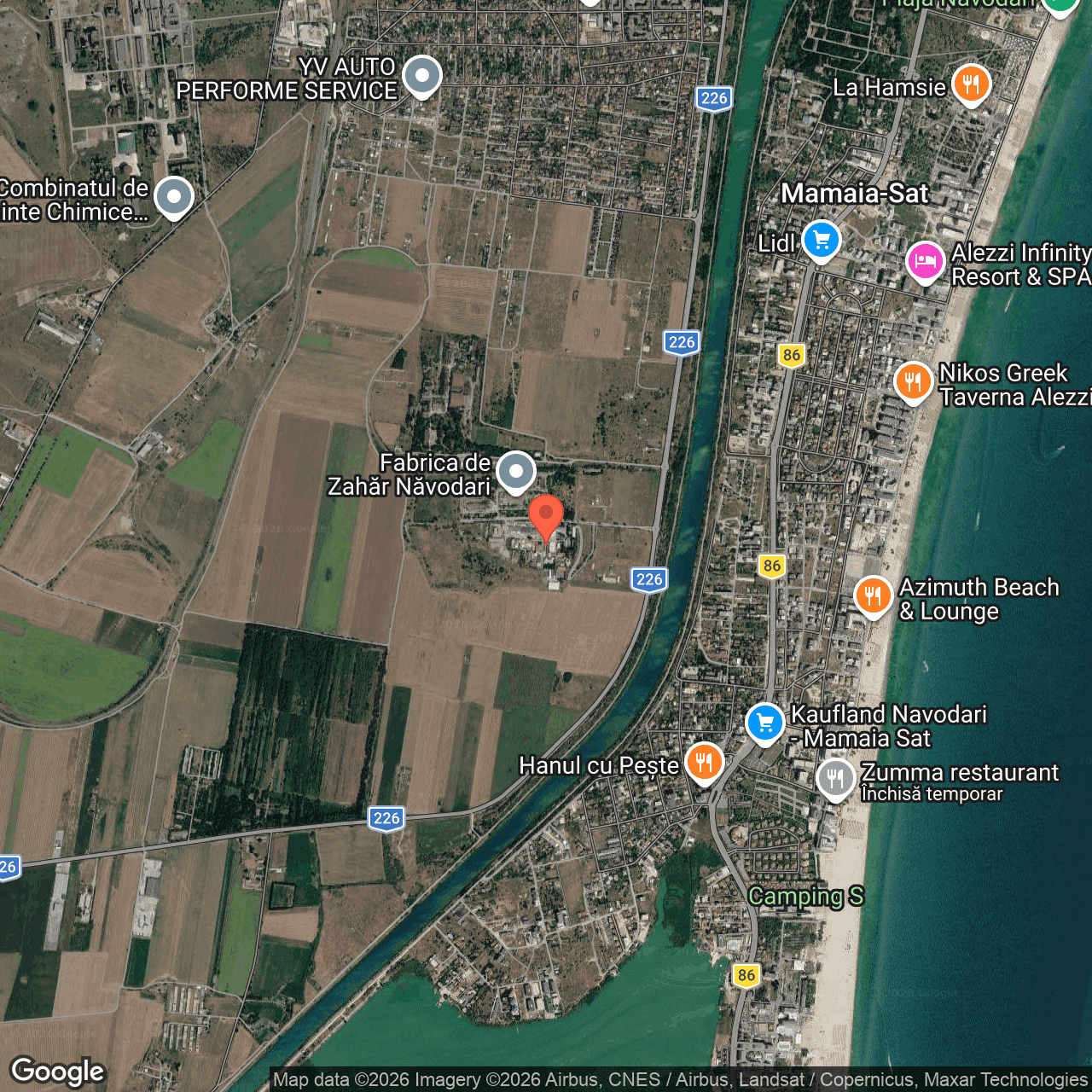 Poza harta hybrid, zoom 14, adresa Năvodari, str. Taberei, nr. 1, , judetul