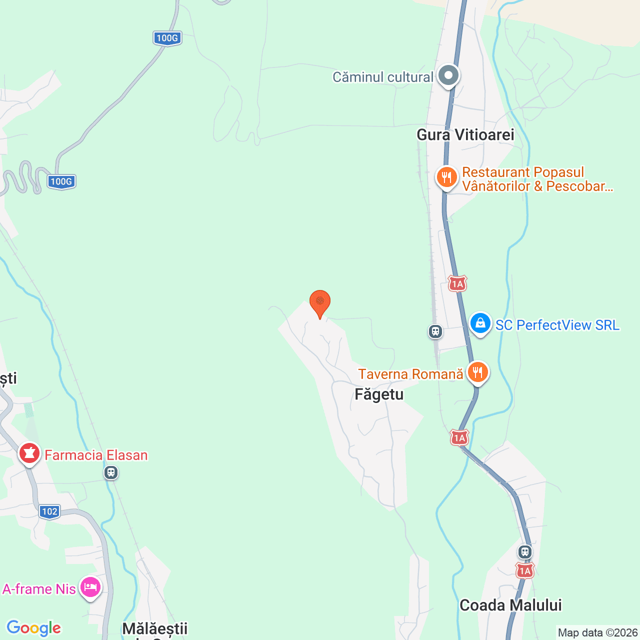 Poza harta streetview, zoom 14, adresa Comuna Gura Vitioarei, Sat Fagetu Prahova, , judetul