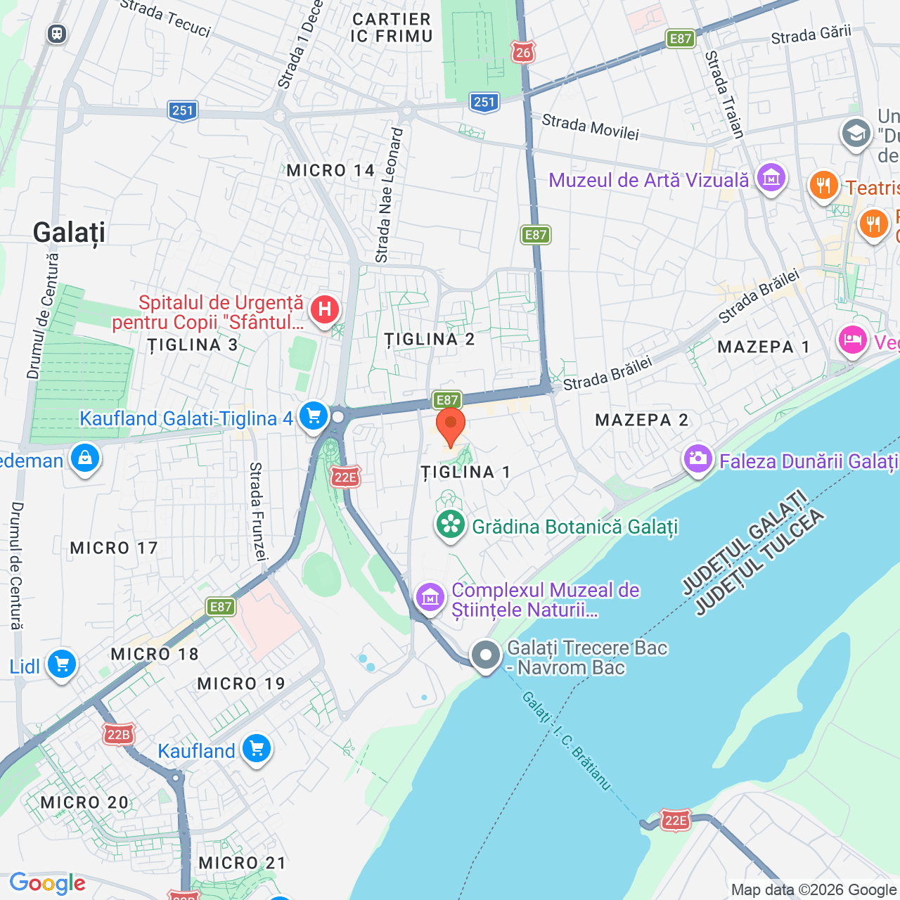 Poza harta streetview, zoom 14, adresa Galati, strada Regimentul 11 Siret, , judetul