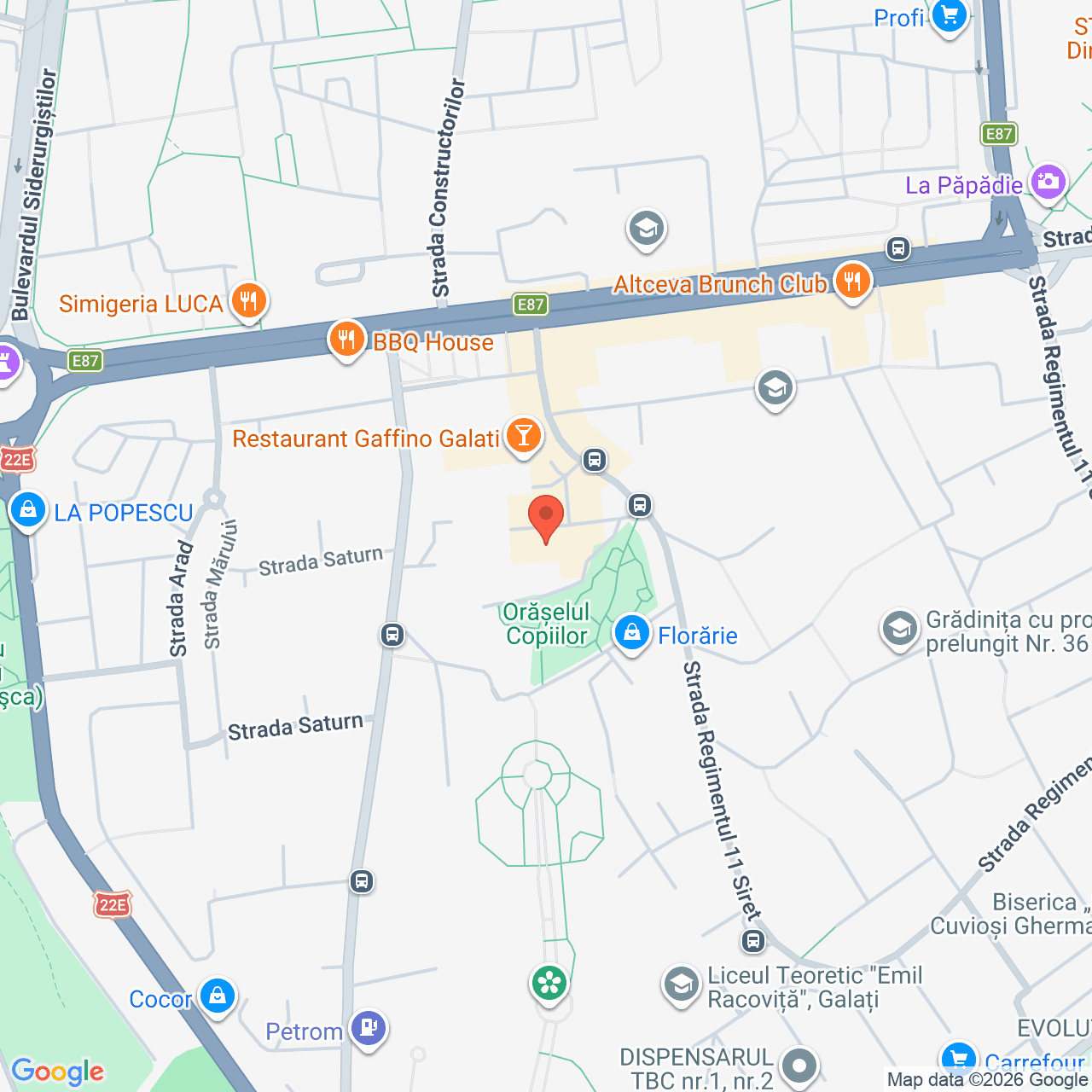 Poza harta streetview, zoom 16, adresa Galati, strada Regimentul 11 Siret, , judetul