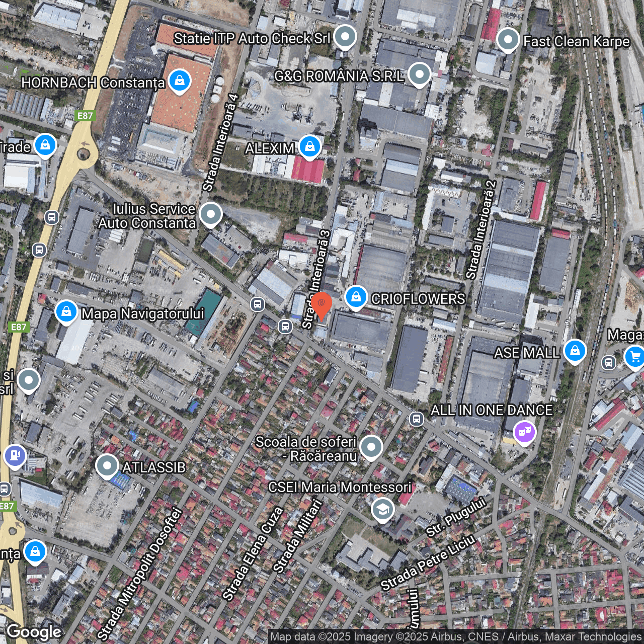 Poza harta hybrid, zoom 16, adresa Strada Interioara 3, nr. 1, Constanta, , judetul