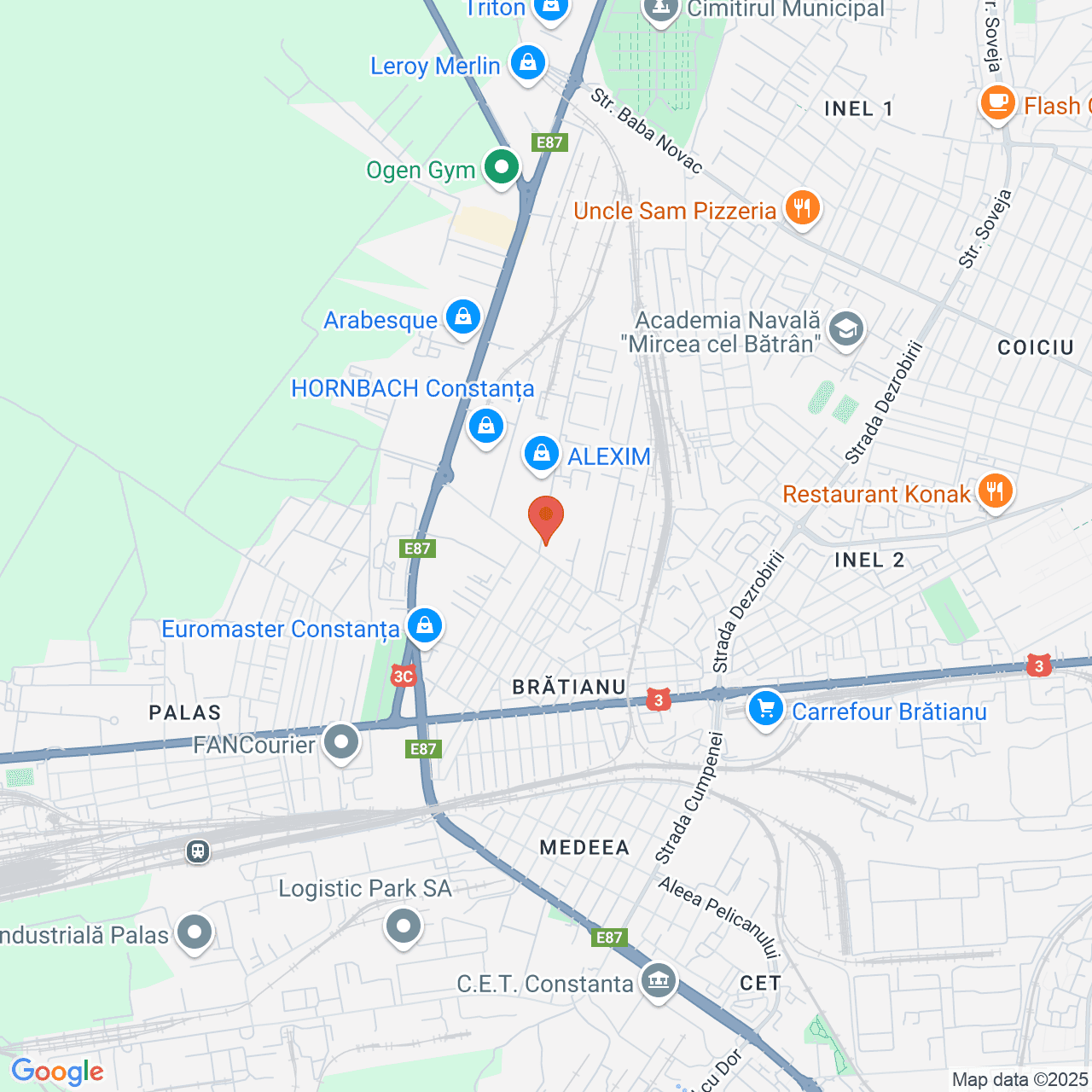 Poza harta streetview, zoom 14, adresa Strada Interioara 3, nr. 1, Constanta, , judetul
