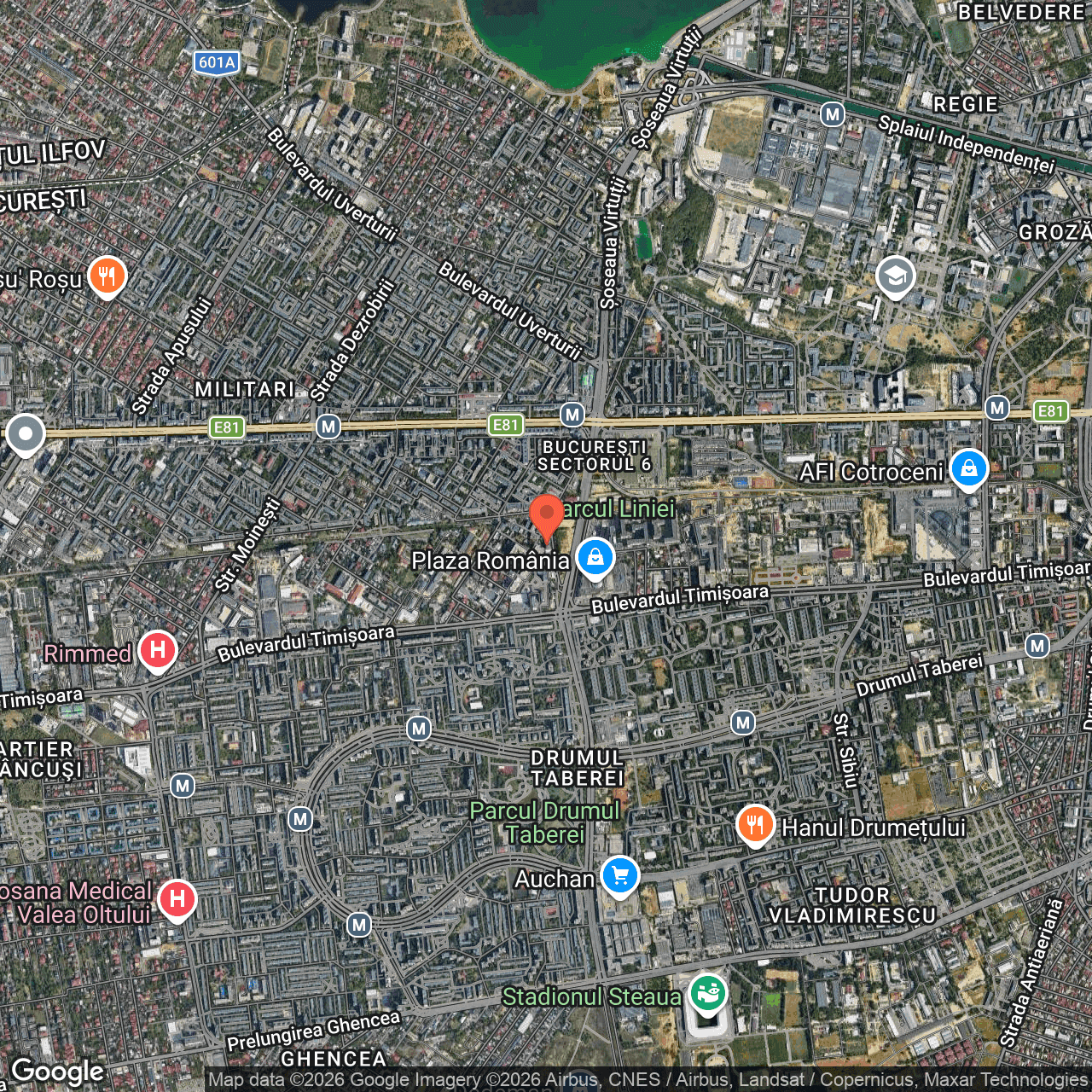 Poza harta hybrid, zoom 14, adresa Bucuresti, str. Lujerului, nr.28, , judetul
