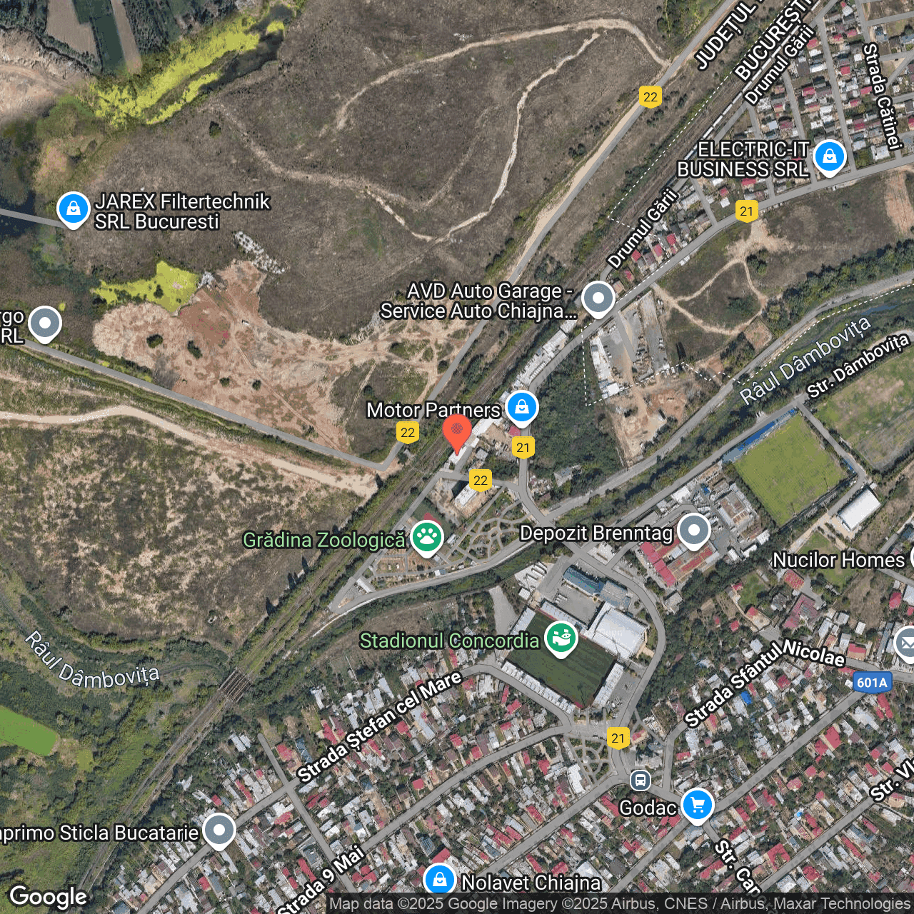 Poza harta hybrid, zoom 16, adresa Chiajna Ilfov, , judetul