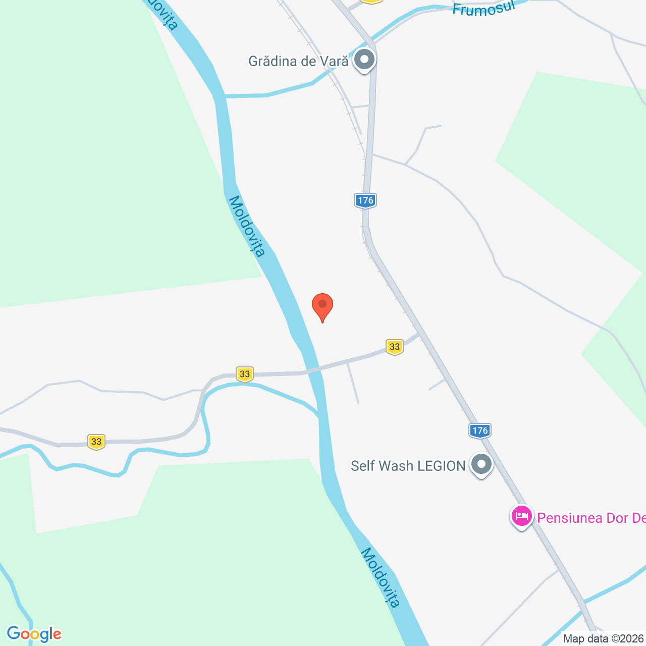 Poza harta streetview, zoom 16, adresa Frumosu, satul Deia, , judetul