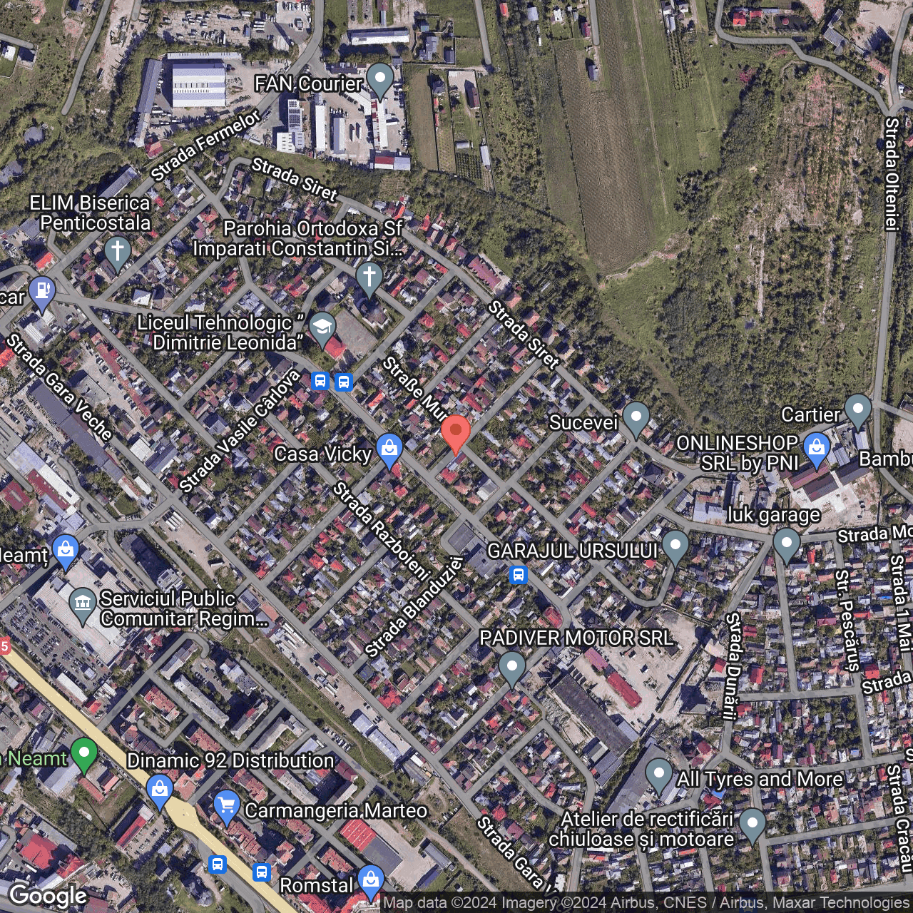 Poza harta hybrid, zoom 16, adresa Piatra Neamt, str. Marasesti nr.23, , judetul