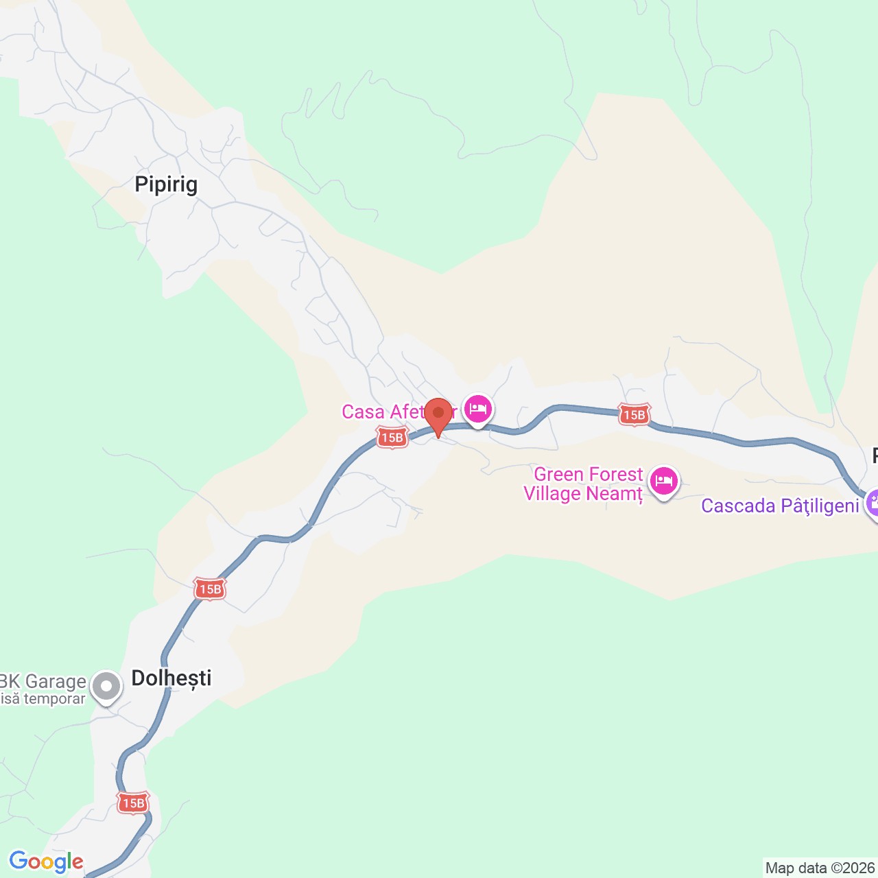 Poza harta streetview, zoom 16, adresa satul Dolhești, com. Pipirig, jud. Neamț, , judetul